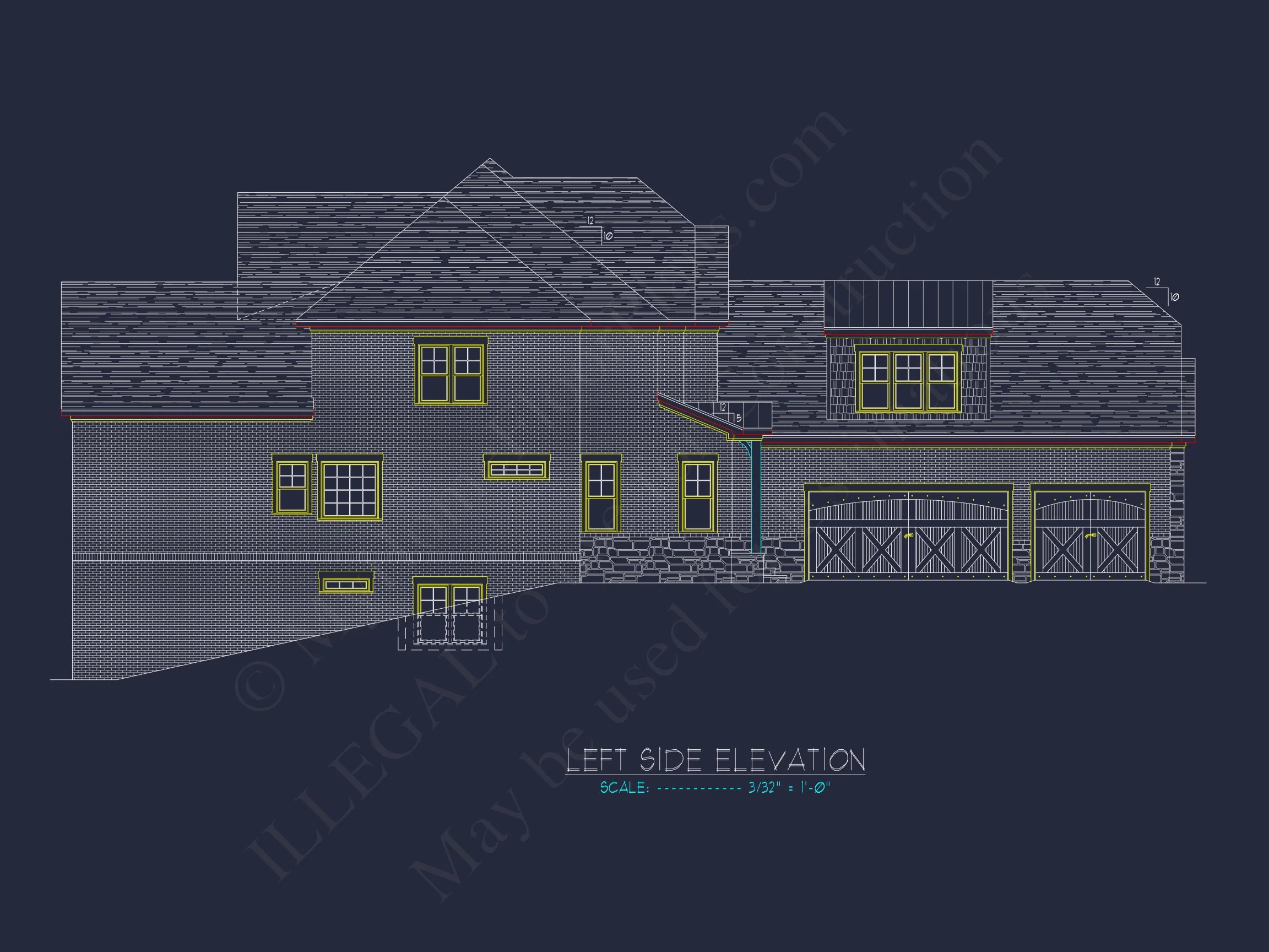 11-1535 HOUSE PLAN - Traditional Home Plan - 5-Bed, 4-Bath, 4,200 SF 15 Luxury house Plan with CAD Floor Plans & Architectural Designs