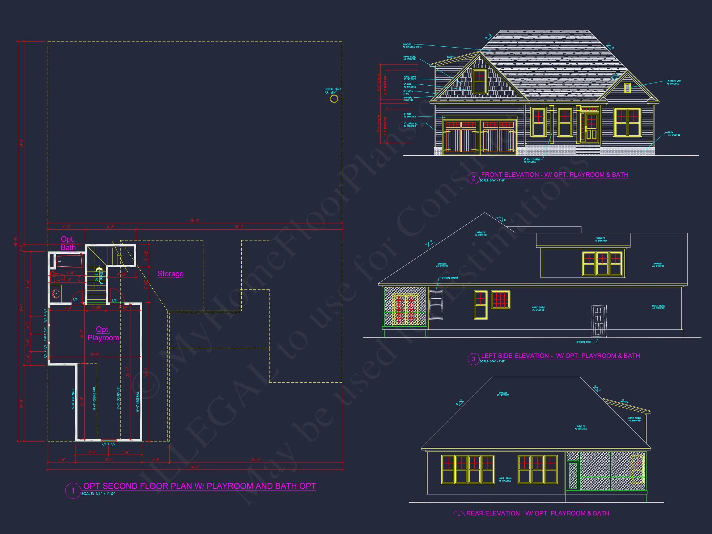 11-1501 HOUSE PLAN -Modern Farmhouse Home Plan - 3-Bed, 2-Bath, 1,850 SF 13 Elegant house Design Blueprint – CAD Floor Plan with Details