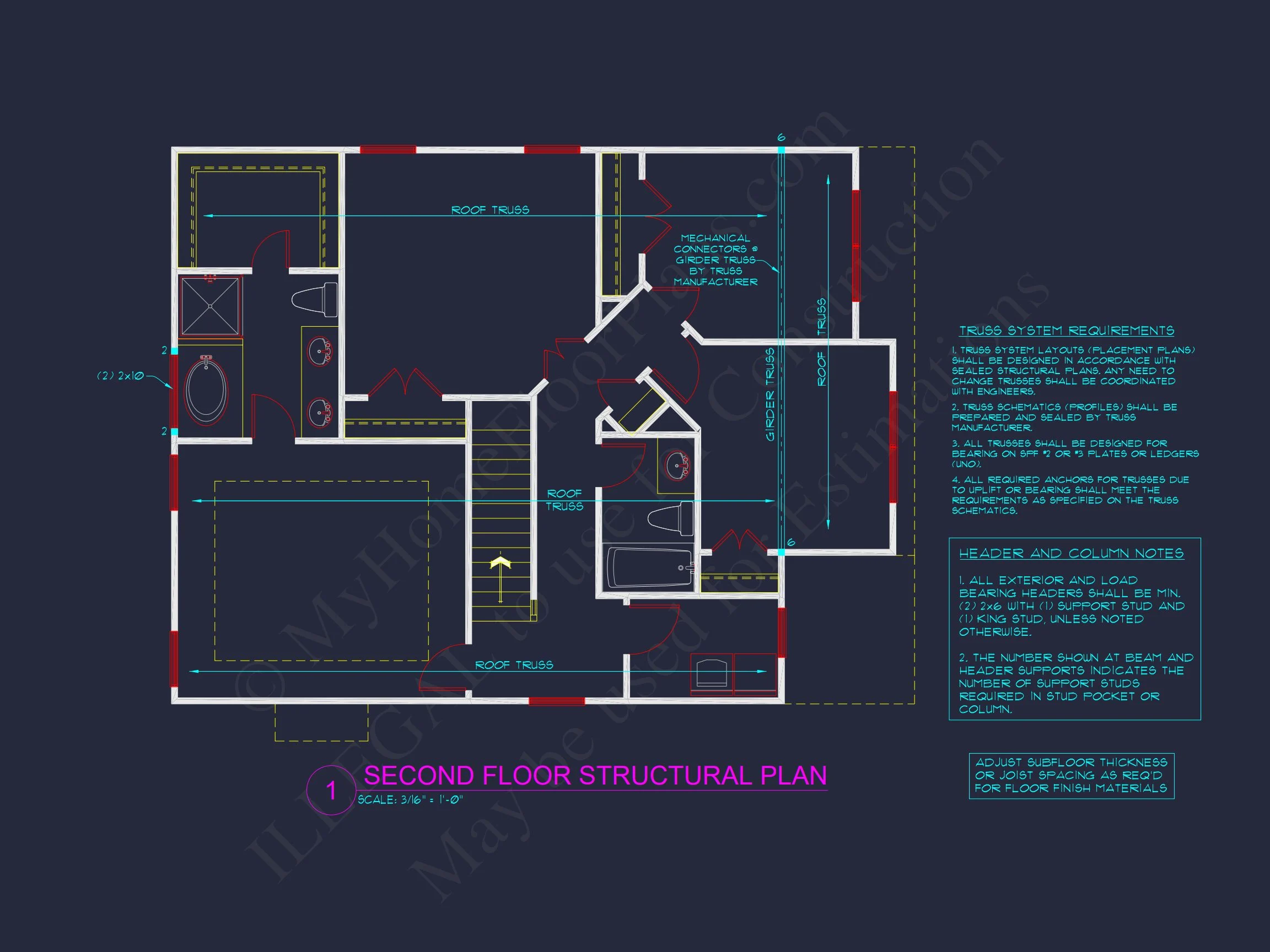 11-1436B HOUSE PLAN -Traditional Colonial Home Plan - 4-Bed, 2.5-Bath, 2,250 SF 12 Charming house and Floor Plan Blueprint with Modern Designs