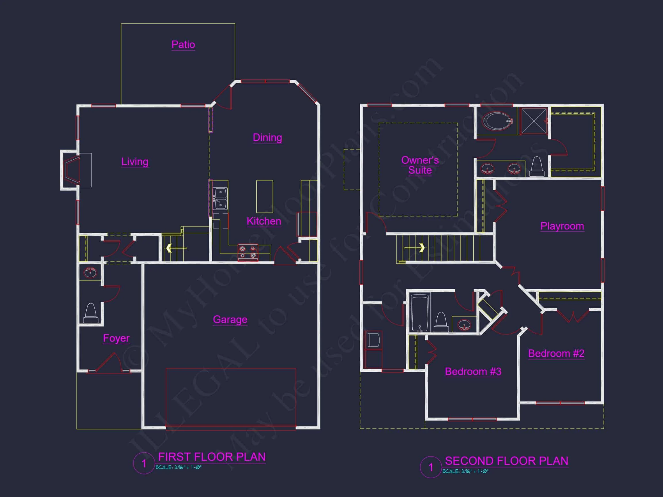 11-1436B HOUSE PLAN -Traditional Colonial Home Plan - 4-Bed, 2.5-Bath, 2,250 SF 5 Charming house and Floor Plan Blueprint with Modern Designs