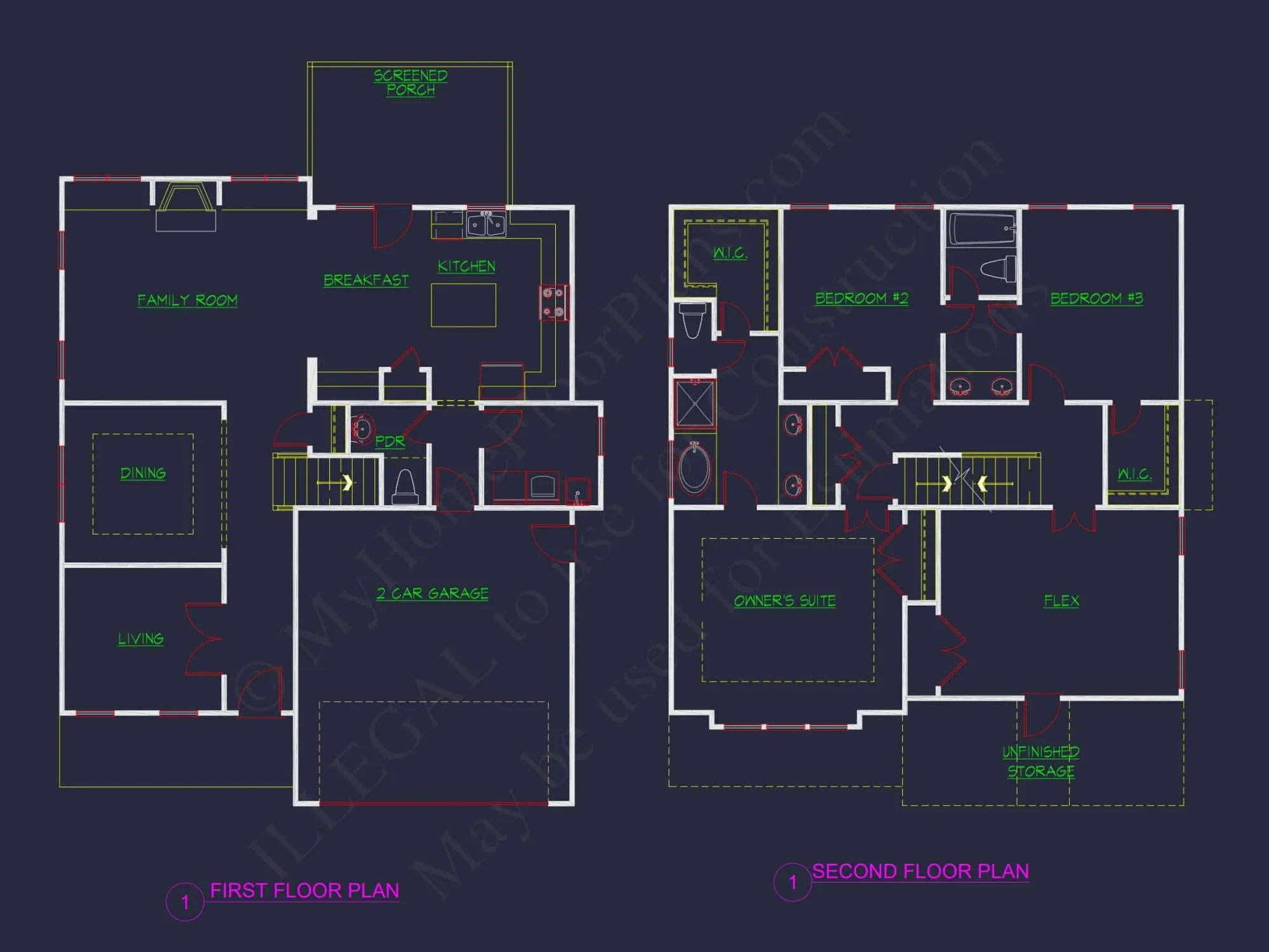 Craftsman house Plan with Detailed Floor Plan and CAD Designs