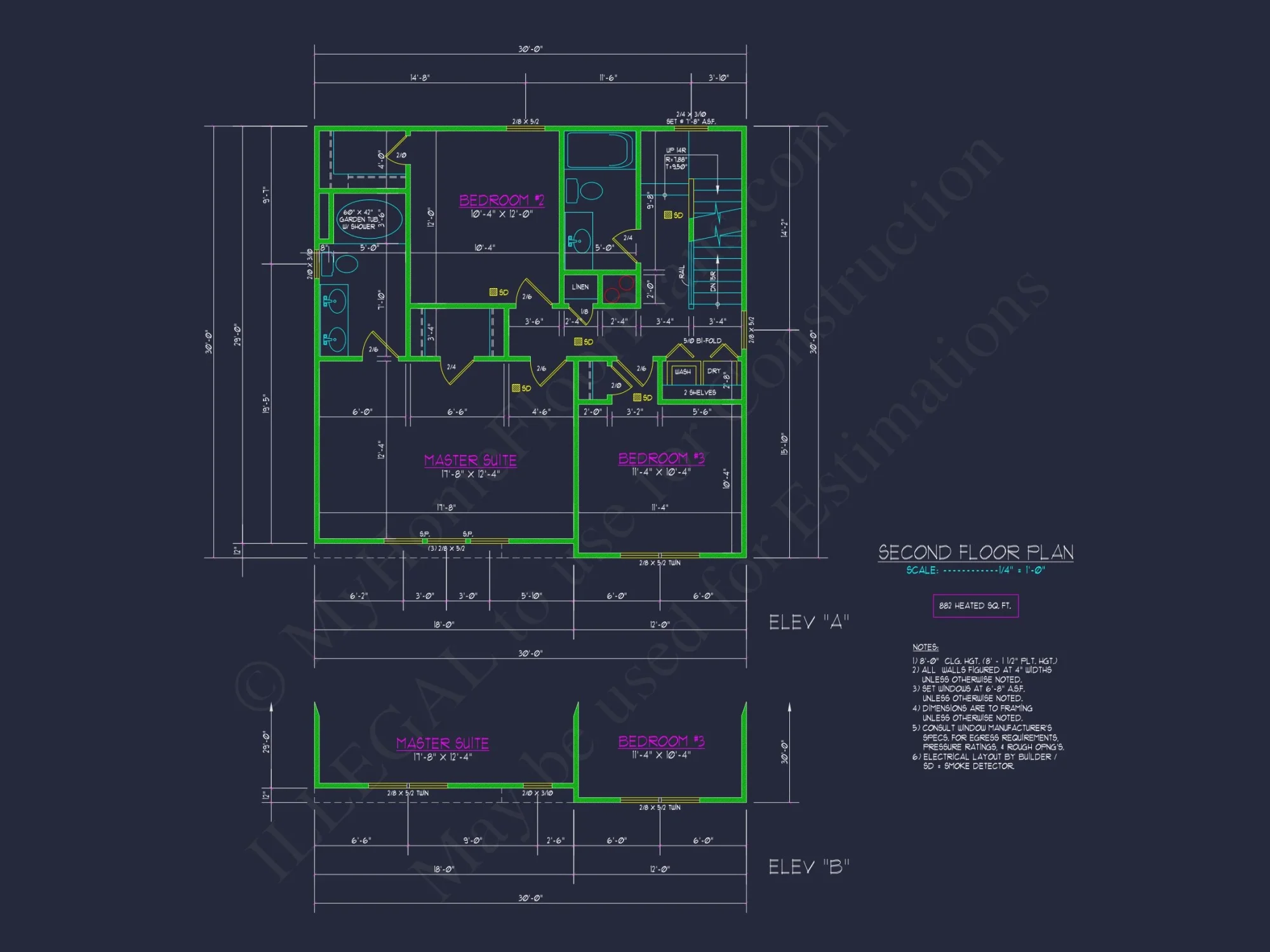 Efficient 3-Bedroom house Plan with CAD Blueprint Designs