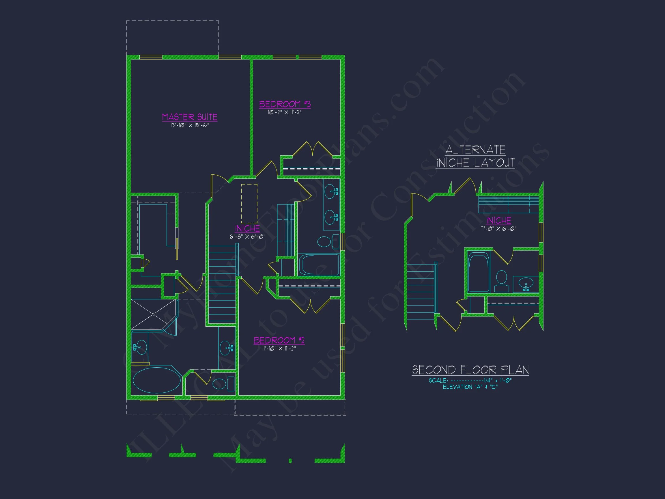 11-1034 HOUSE PLAN -Modern Farmhouse Home Plan - 3-Bed, 2.5-Bath, 1,980 SF 10 Elegant Craftsman house Blueprint with 2-Story Floor Plan