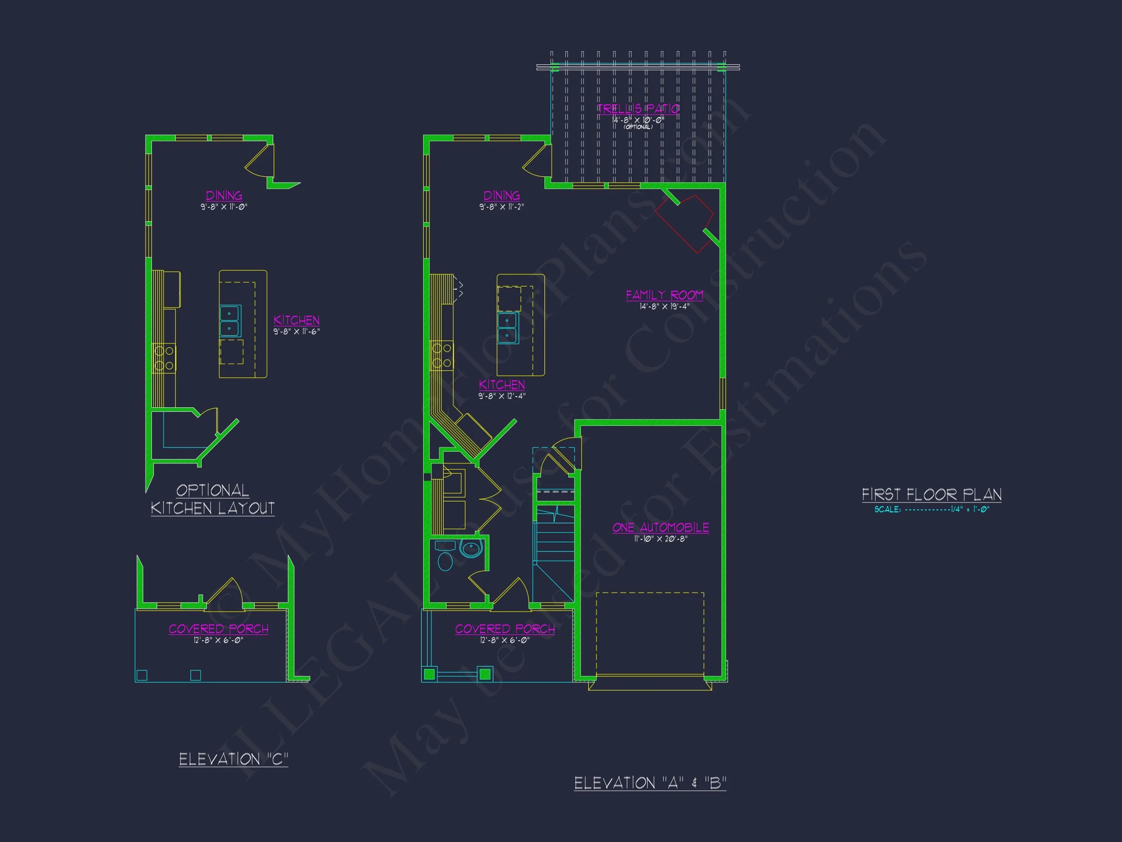 11-1034 HOUSE PLAN -Modern Farmhouse Home Plan - 3-Bed, 2.5-Bath, 1,980 SF 8 Elegant Craftsman house Blueprint with 2-Story Floor Plan
