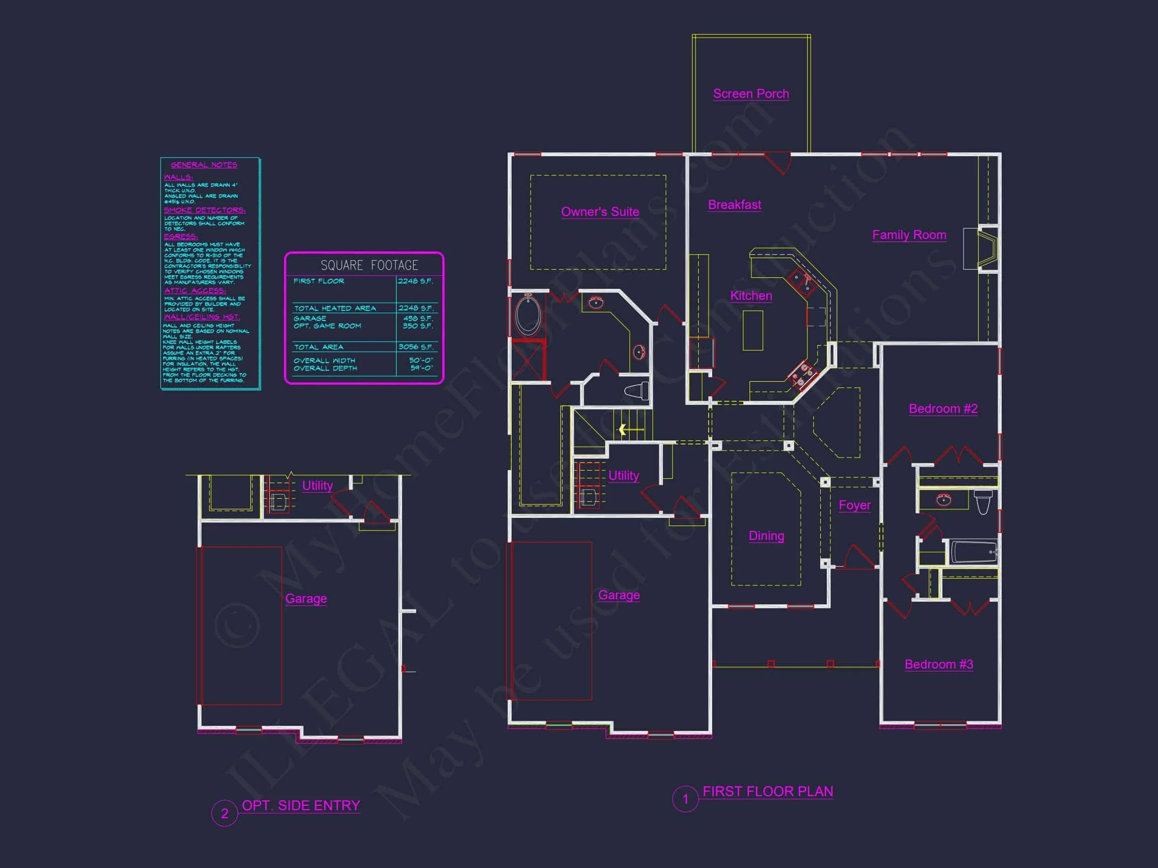 11-1021 HOUSE PLAN -Traditional Home Plan - 3-Bed, 2-Bath, 2,248 SF 25 Beautiful house Plan with CAD Blueprint and Stunning Designs