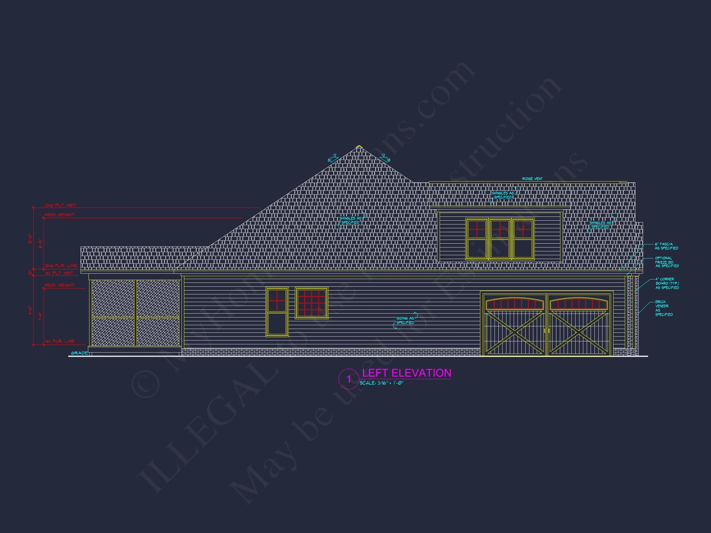 11-1021 HOUSE PLAN -Traditional Home Plan - 3-Bed, 2-Bath, 2,248 SF 22 Beautiful house Plan with CAD Blueprint and Stunning Designs