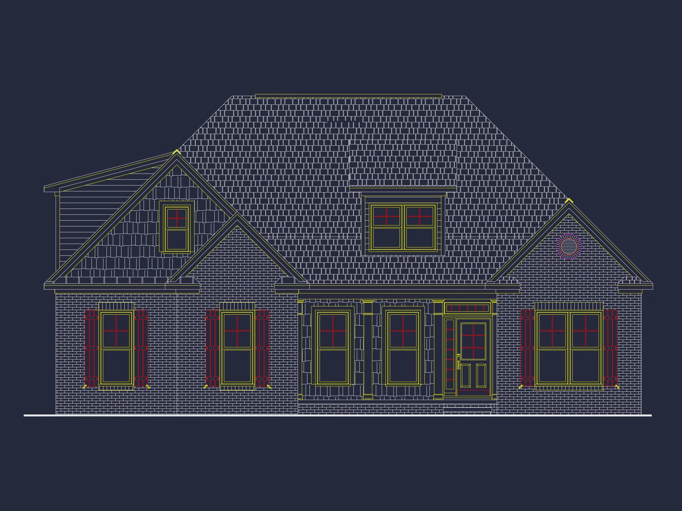 11-1021 HOUSE PLAN -Traditional Home Plan - 3-Bed, 2-Bath, 2,248 SF 20 Beautiful house Plan with CAD Blueprint and Stunning Designs