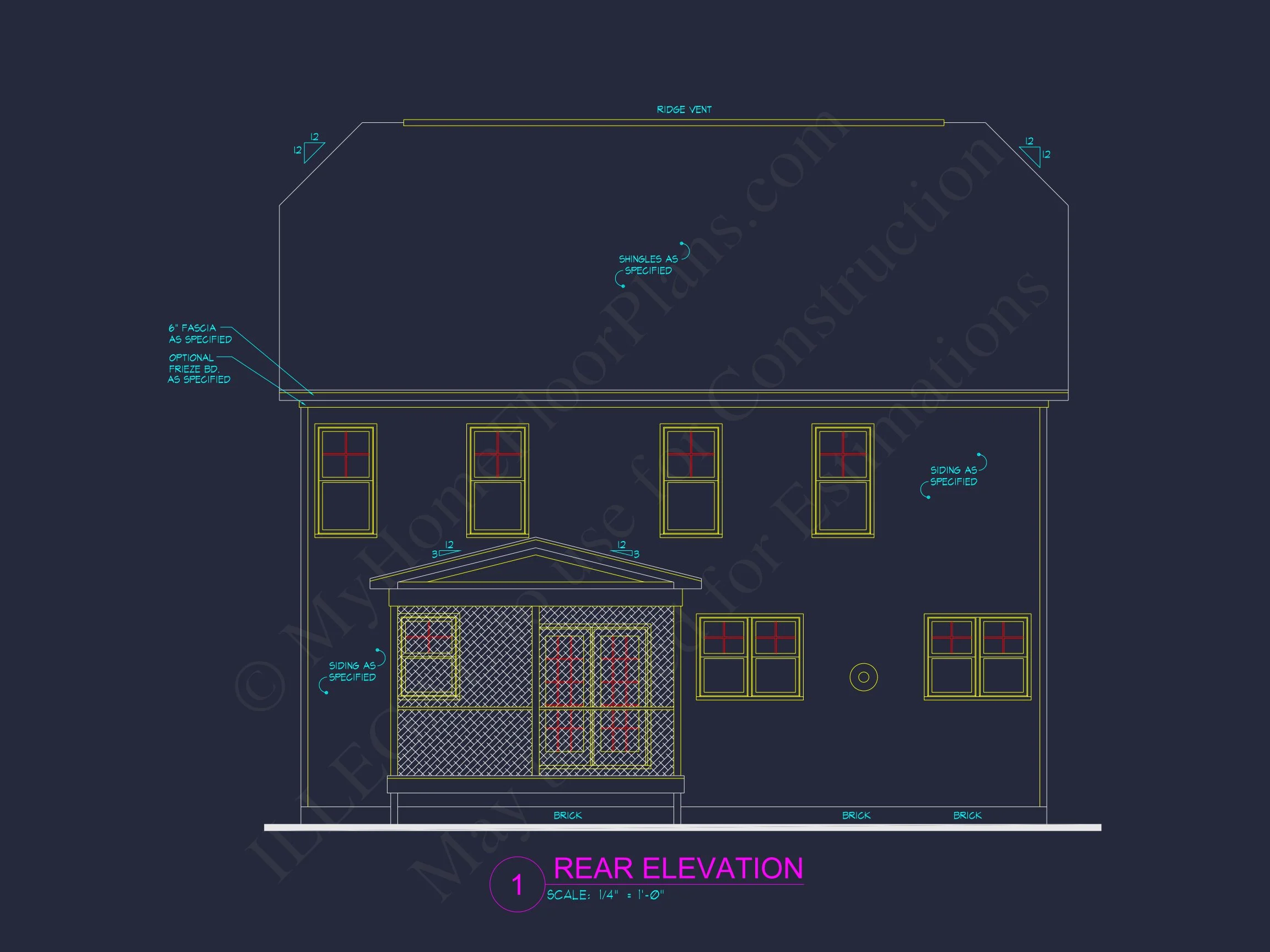 11-1011 HOUSE PLAN -Traditional Craftsman Home Plan - 4-Bed, 3-Bath, 2,450 SF 23 Modern Suburban house Plan with Spacious Floor Plan and CAD Design
