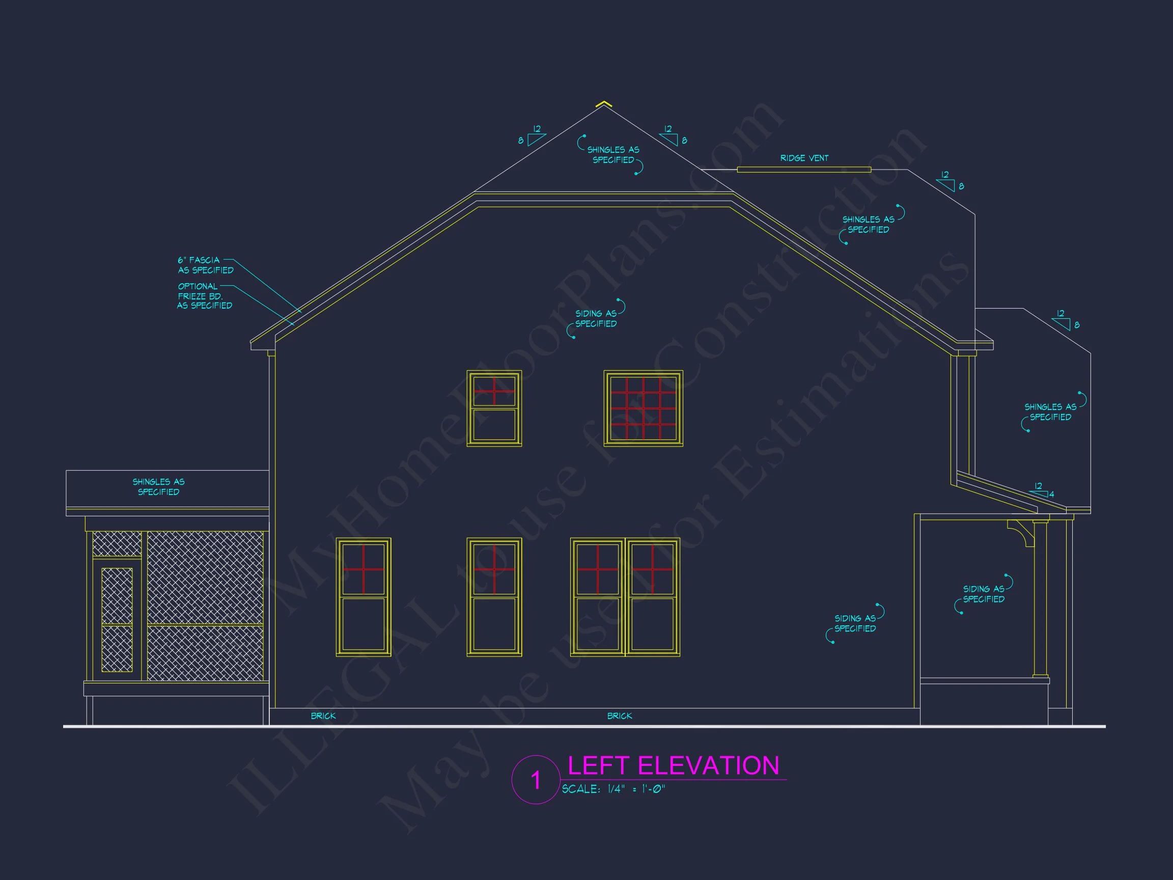 11-1011 HOUSE PLAN -Traditional Craftsman Home Plan - 4-Bed, 3-Bath, 2,450 SF 22 Modern Suburban house Plan with Spacious Floor Plan and CAD Design