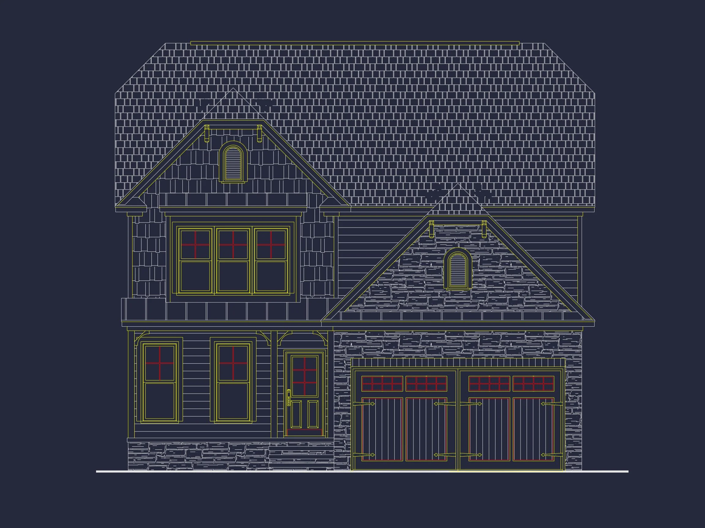 11-1011 HOUSE PLAN -Traditional Craftsman Home Plan - 4-Bed, 3-Bath, 2,450 SF 19 Modern Suburban house Plan with Spacious Floor Plan and CAD Design
