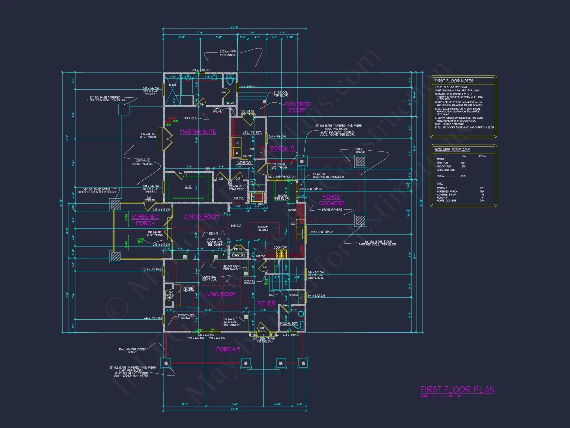 Craftsman house Floor Plan