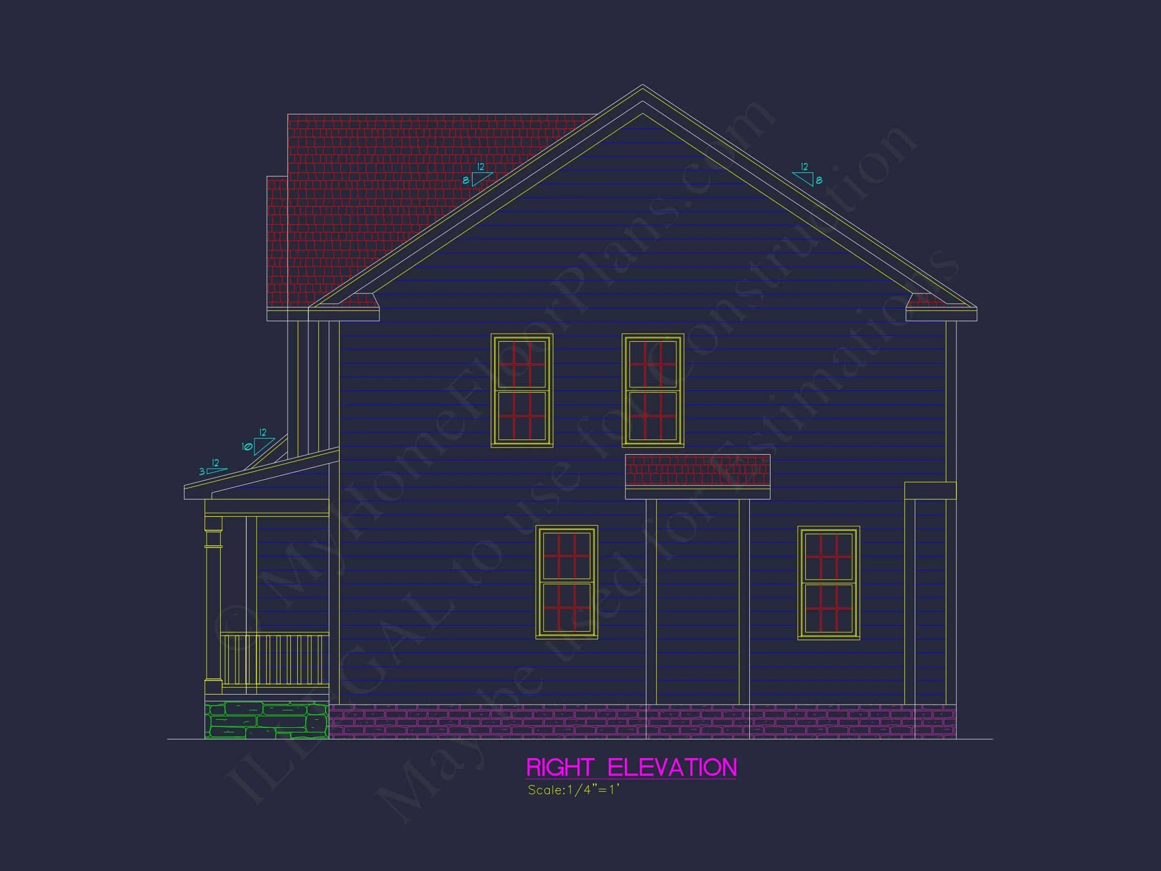10-1856 HOUSE PLAN -Traditional Colonial Home Plan - 3-Bed, 2-Bath, 1,811 SF 5 Custom house Designs