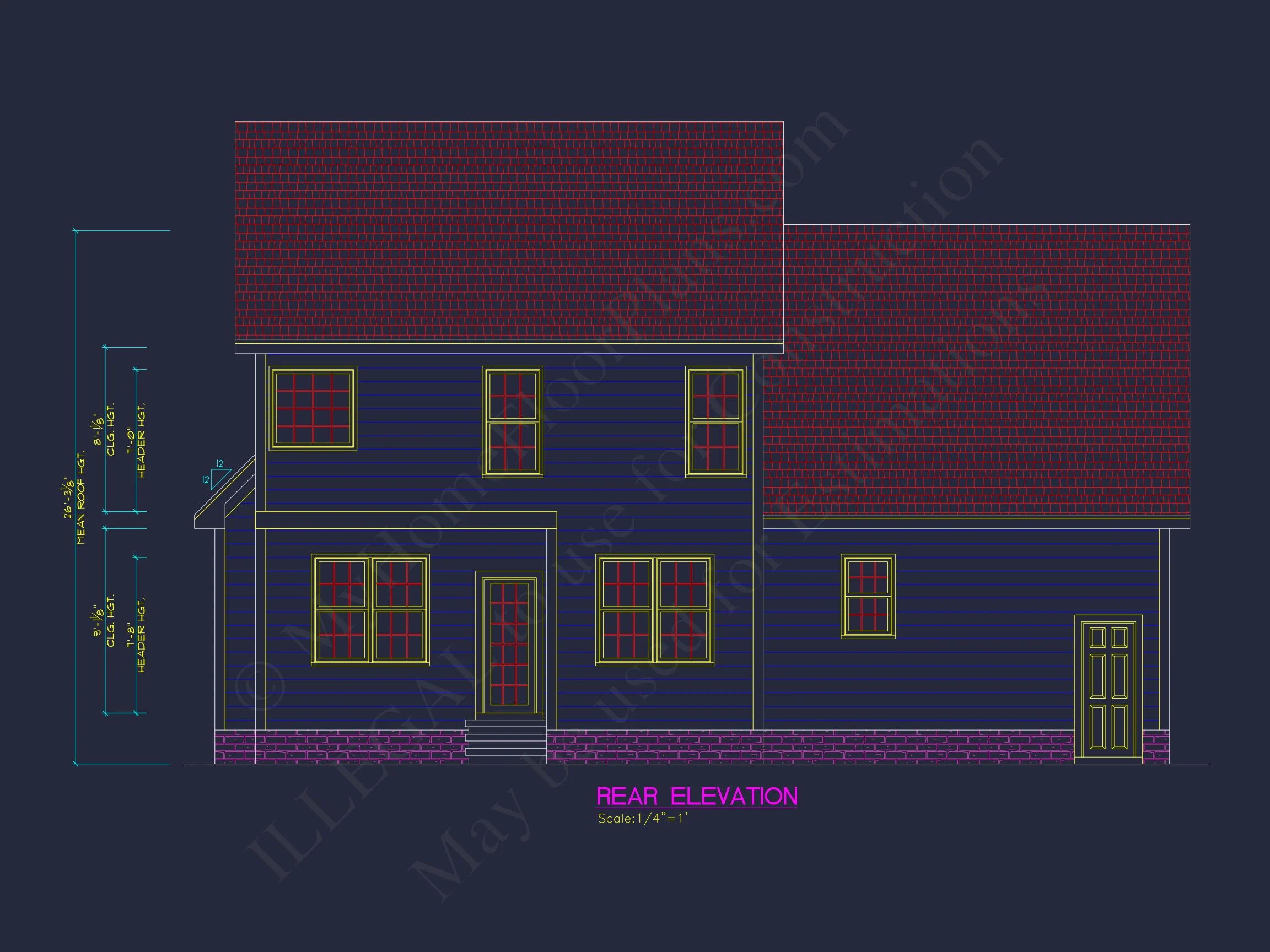 10-1856 HOUSE PLAN -Traditional Colonial Home Plan - 3-Bed, 2-Bath, 1,811 SF 4 Classic 2-Story Floor Plan with CAD Blueprint
