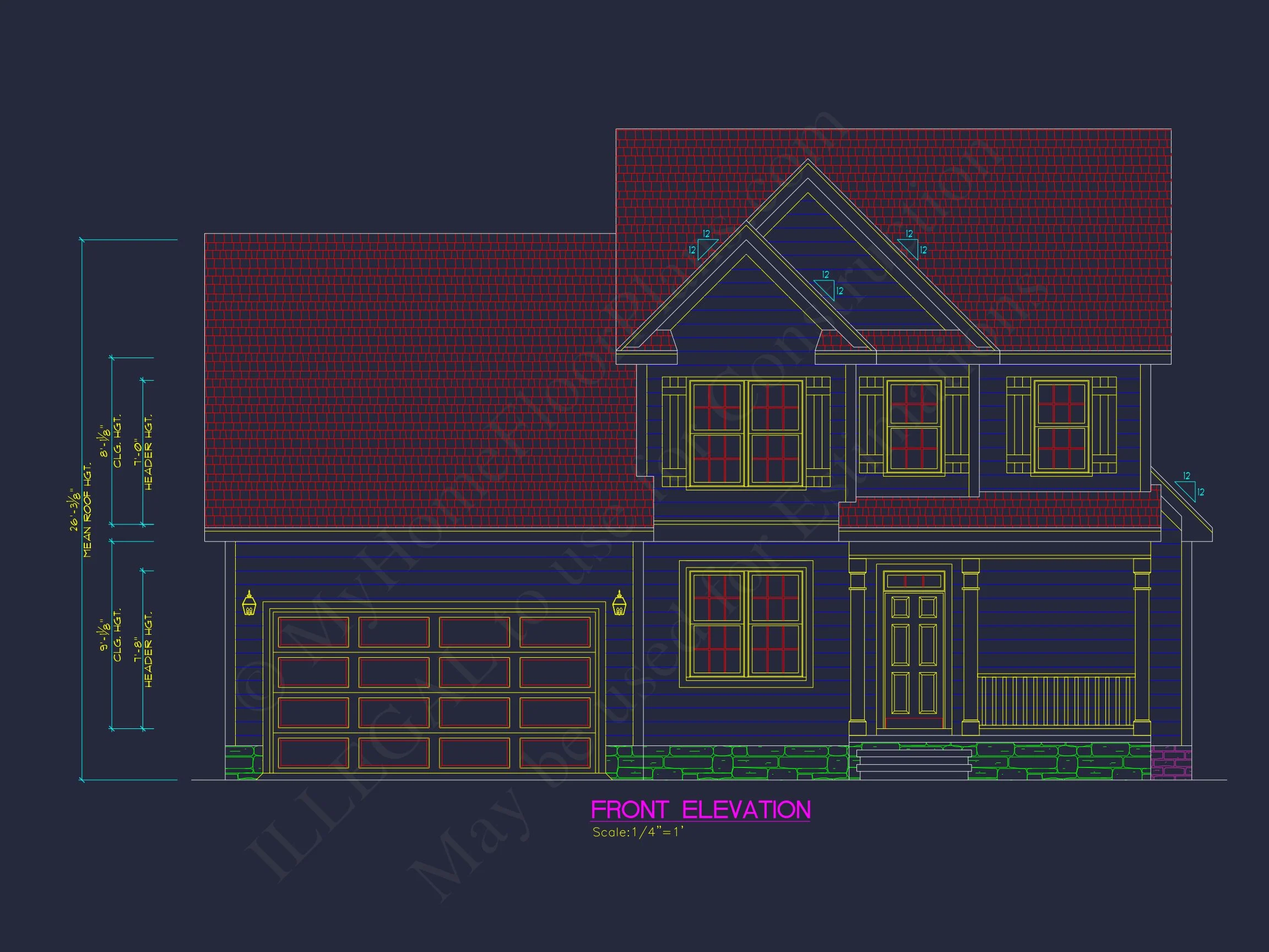 10-1856 HOUSE PLAN -Traditional Colonial Home Plan - 3-Bed, 2-Bath, 1,811 SF 2 Classic 2-Story Floor Plan with CAD Blueprint