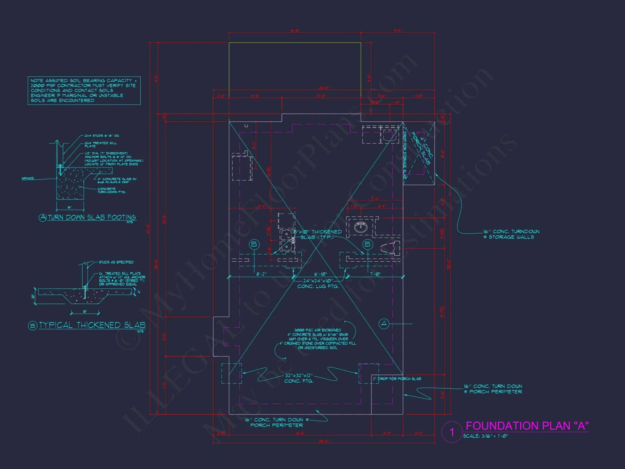Craftsman house Plan with Detailed Floor Blueprint and Open Designs