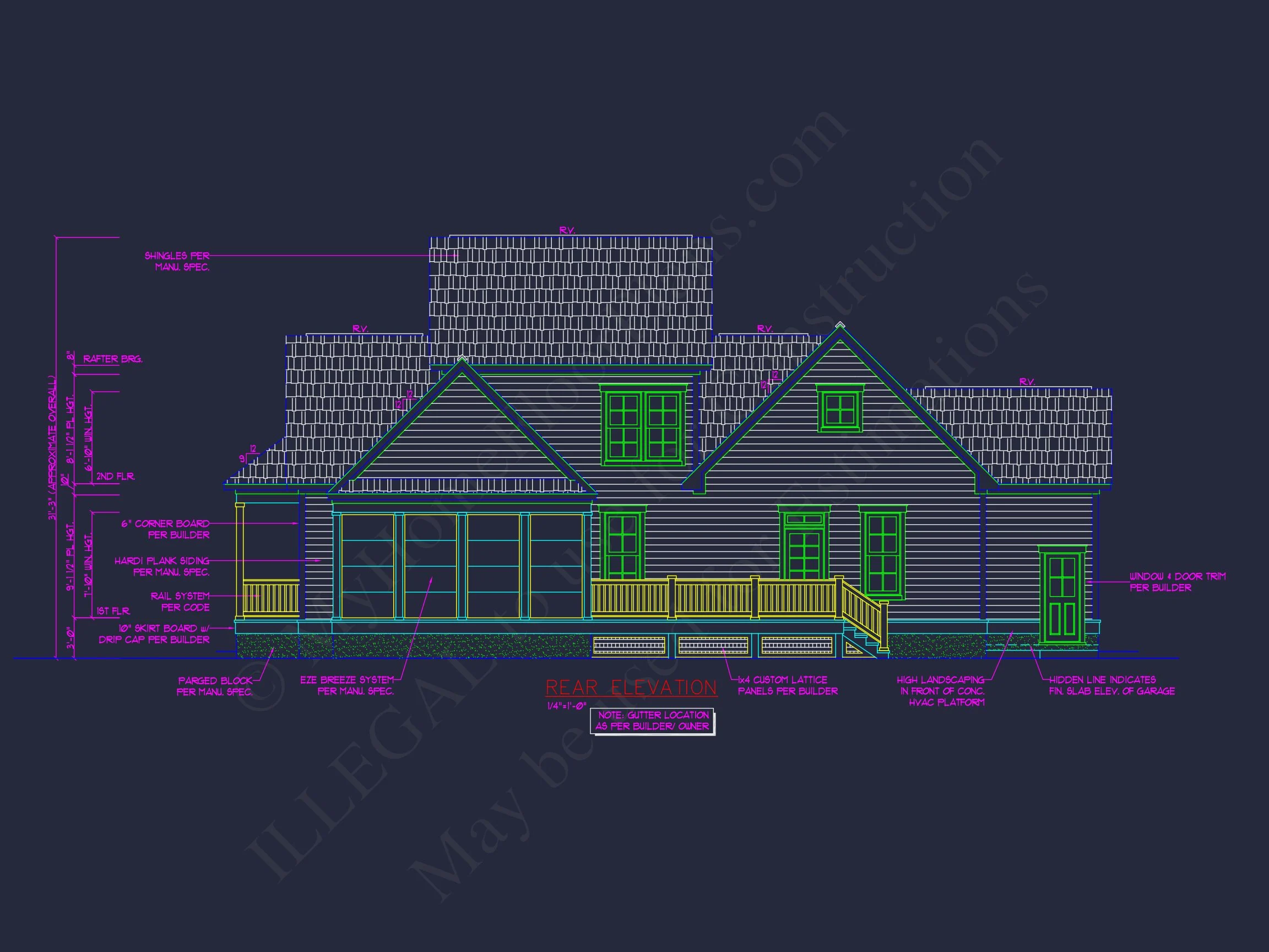 10-1143 HOUSE PLAN - 3 Bed · 2.5 Bath · 2,091 SF New American House Plan – Bonus & Rec Room, Porches, 2-Car Garage 53 Stunning 2-Story house Plan with CAD Blueprint and Modern Designs