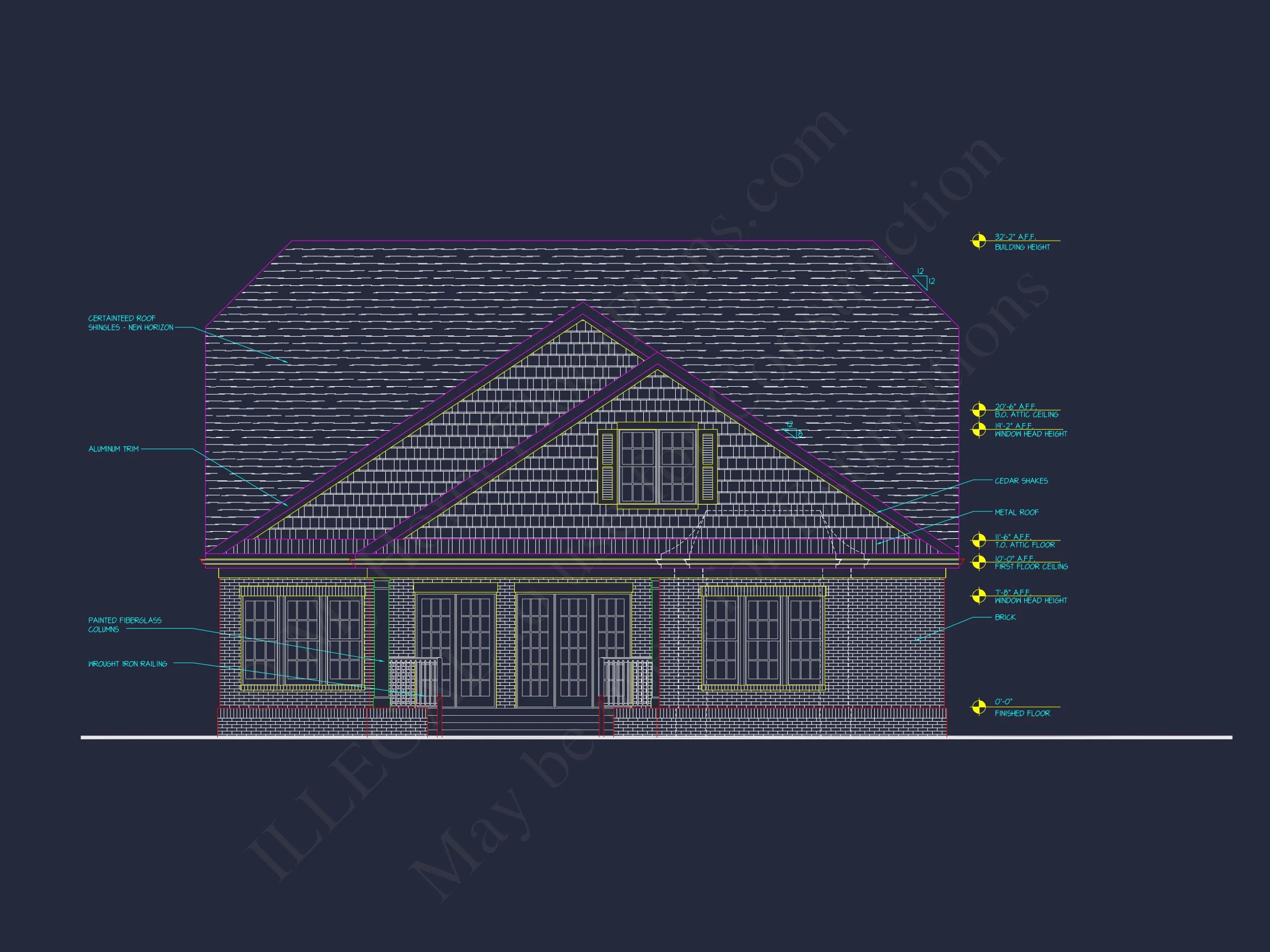 9-1249 HOUSE PLAN - Craftsman House Plan with 2 Story Layout and CAD Designs 4 Craftsman house Plan with 2 Story Layout and CAD Designs