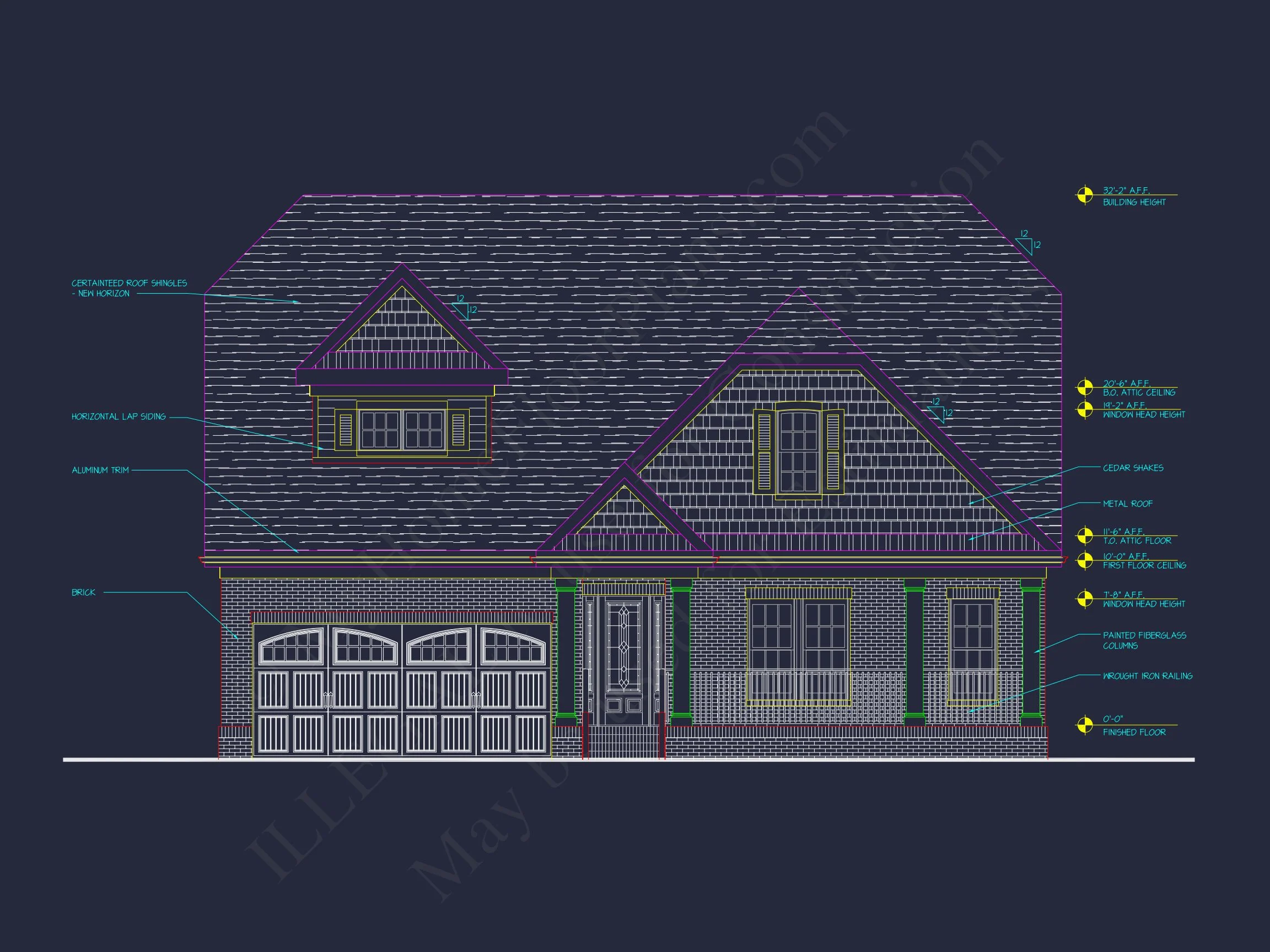 9-1249 HOUSE PLAN - Craftsman House Plan with 2 Story Layout and CAD Designs 2 Craftsman house Plan with 2 Story Layout and CAD Designs