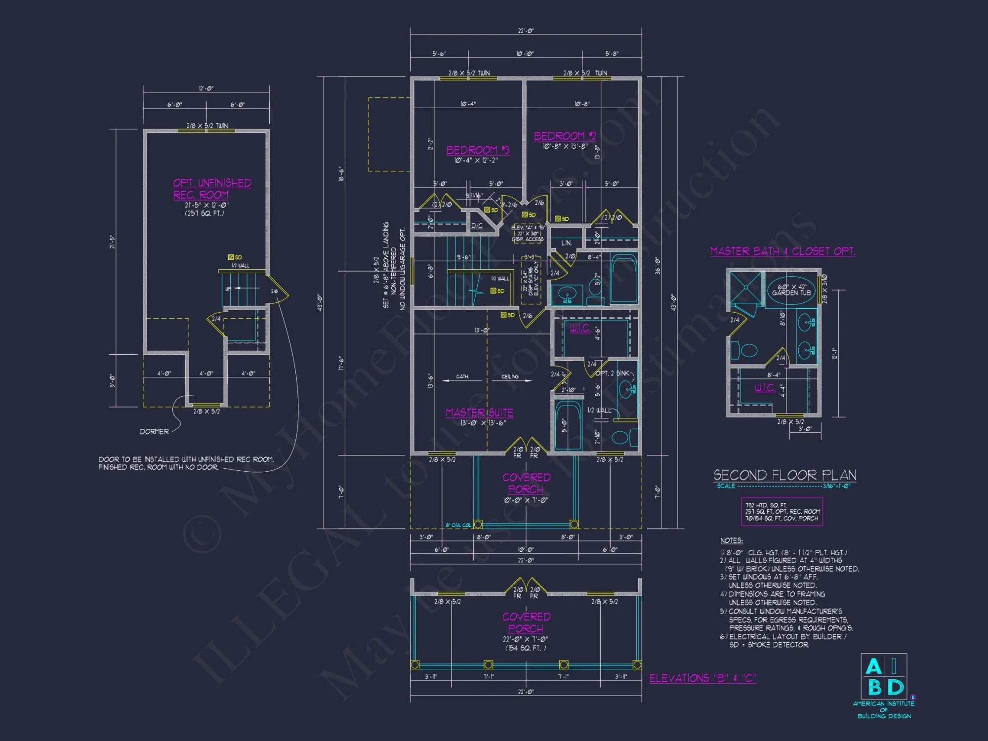 Elegant 2-Story house Plan with 3 Bedrooms and CAD Designs