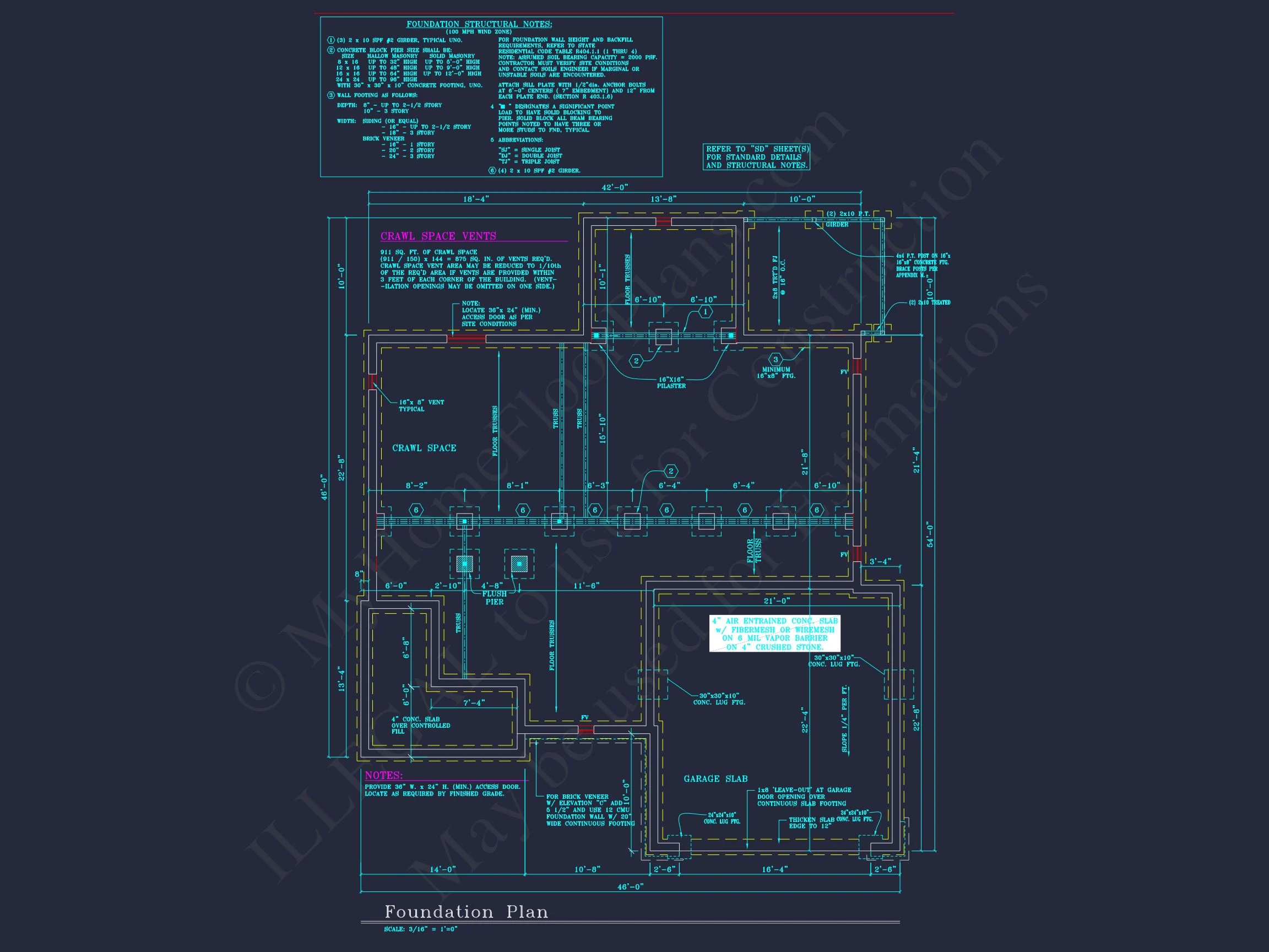 8-1914 HOUSE PLAN - Modern Suburban House Plan: 4 Bedrooms, 2.5 Baths, CAD Designs 13 Modern Suburban house Plan: 4 Bedrooms, 2.5 Baths, CAD Designs
