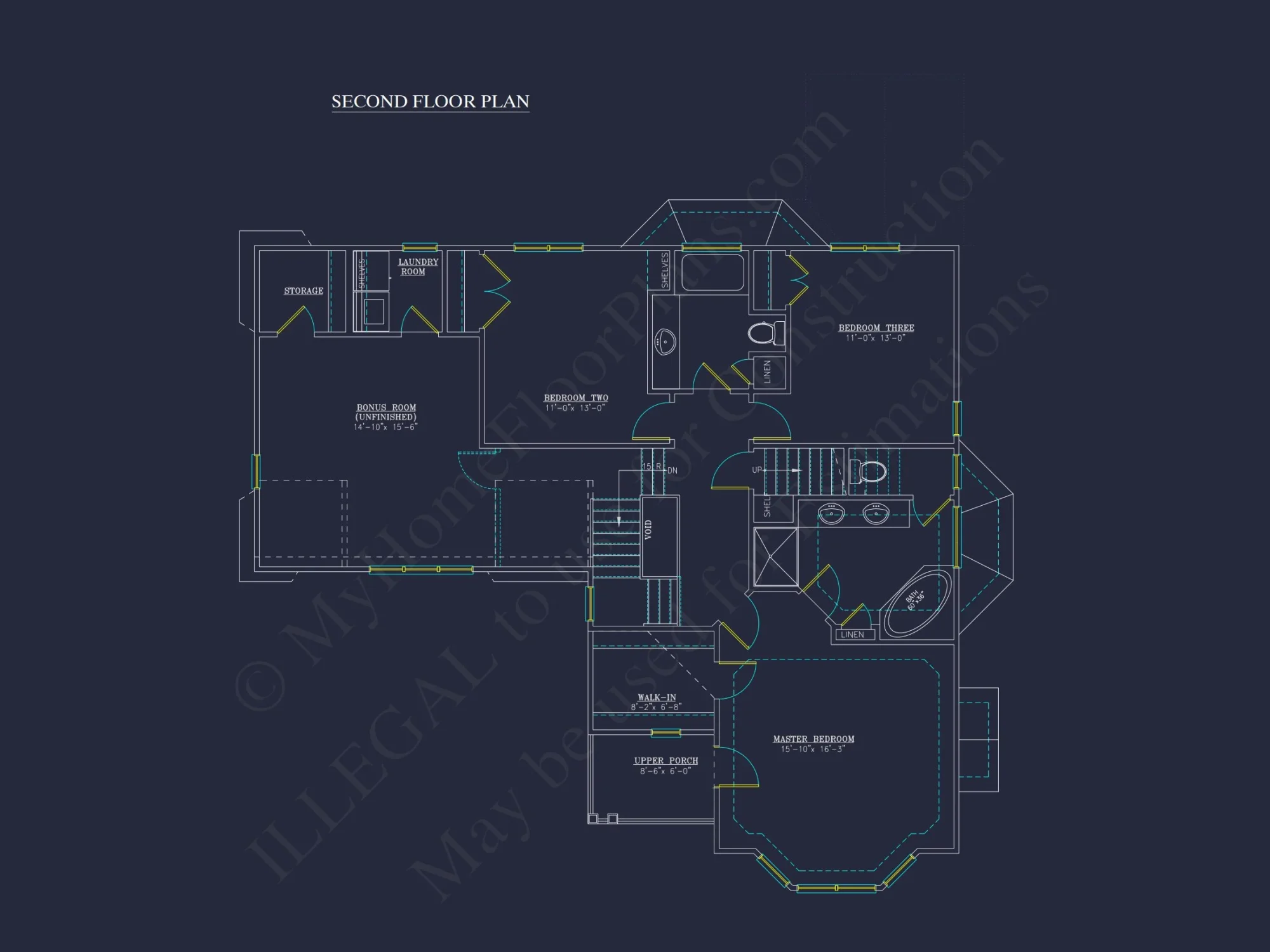 Charming 2-Story house Plan - CAD Blueprint with 3 Bedrooms