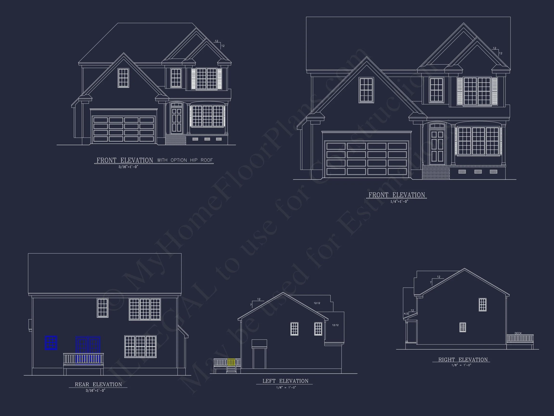 8-1718 HOUSE PLAN - Craftsman House Plan with 2 Floors and Spacious Layout | CAD Designs 2 CAD Designs
