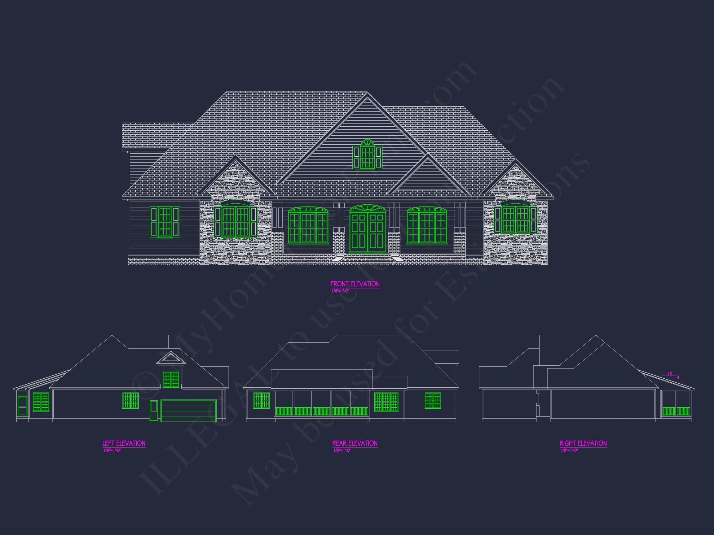8-1715 HOUSE PLAN - Custom Craftsman House Plan with Open Floor Layout and CAD Designs 2 Custom Craftsman house Plan with Open Floor Layout and CAD Designs