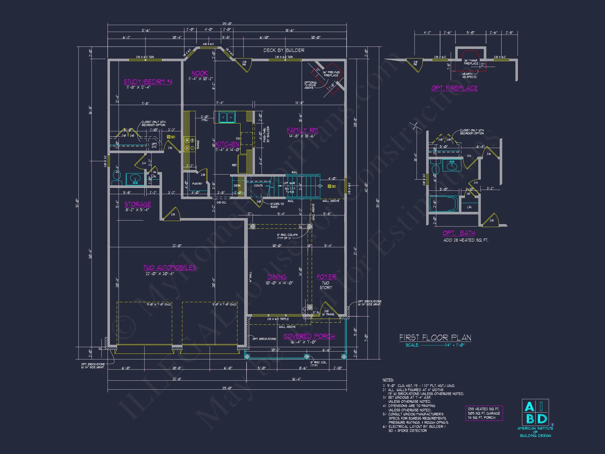 8-1694 HOUSE PLAN - Modern Craftsman House Plan: CAD Blueprint for 2-Story Design 8 Modern Craftsman house Plan: CAD Blueprint for 2-Story Design