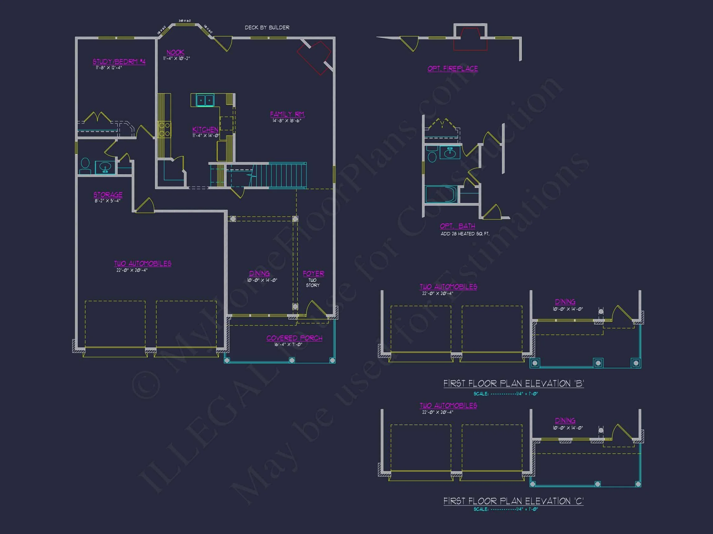 8-1694 HOUSE PLAN - Modern Craftsman House Plan: CAD Blueprint for 2-Story Design 5 Modern Craftsman house Plan: CAD Blueprint for 2-Story Design