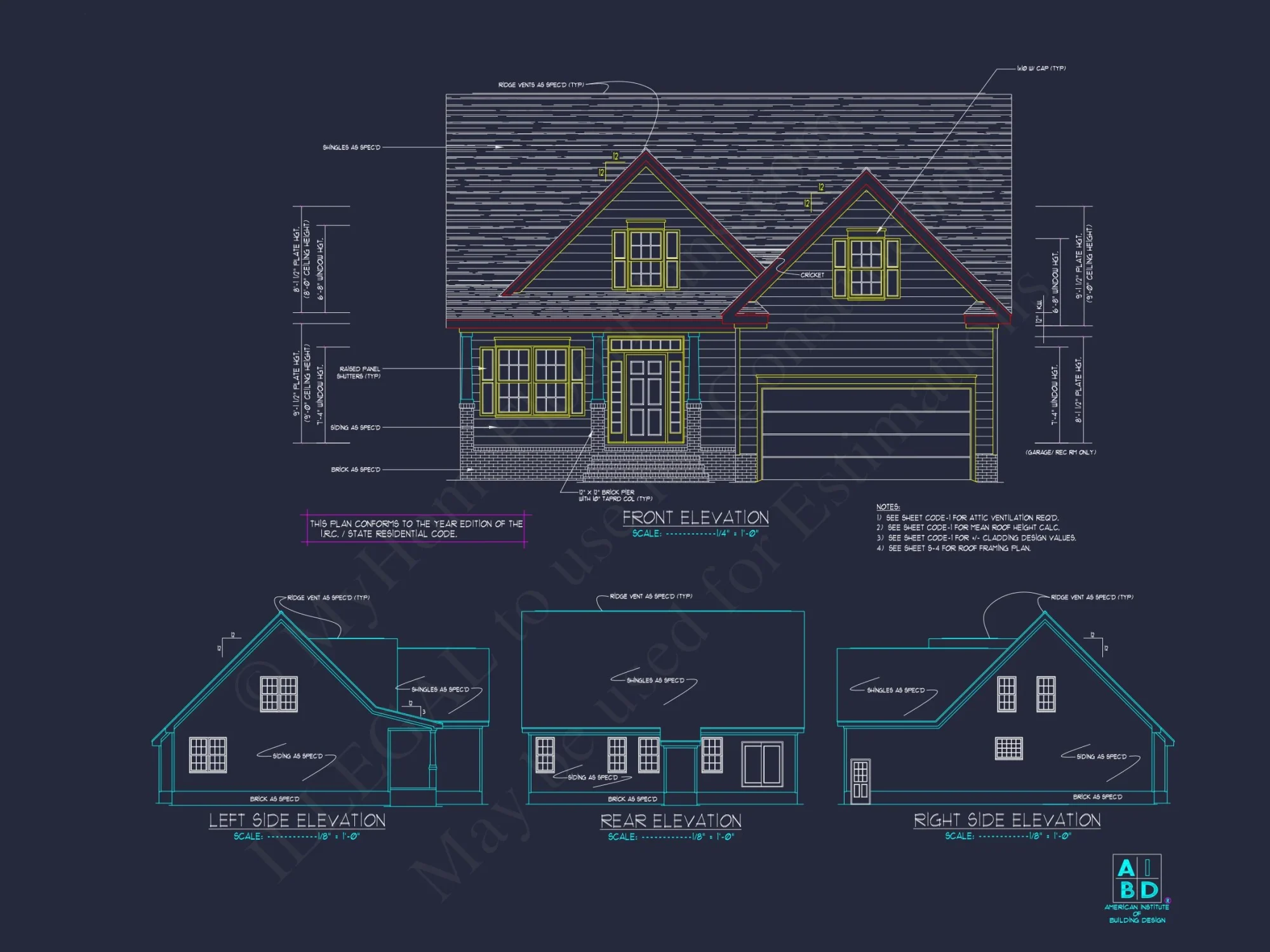 Modern house Plan: Detailed Floor Plan & CAD Blueprint Designs