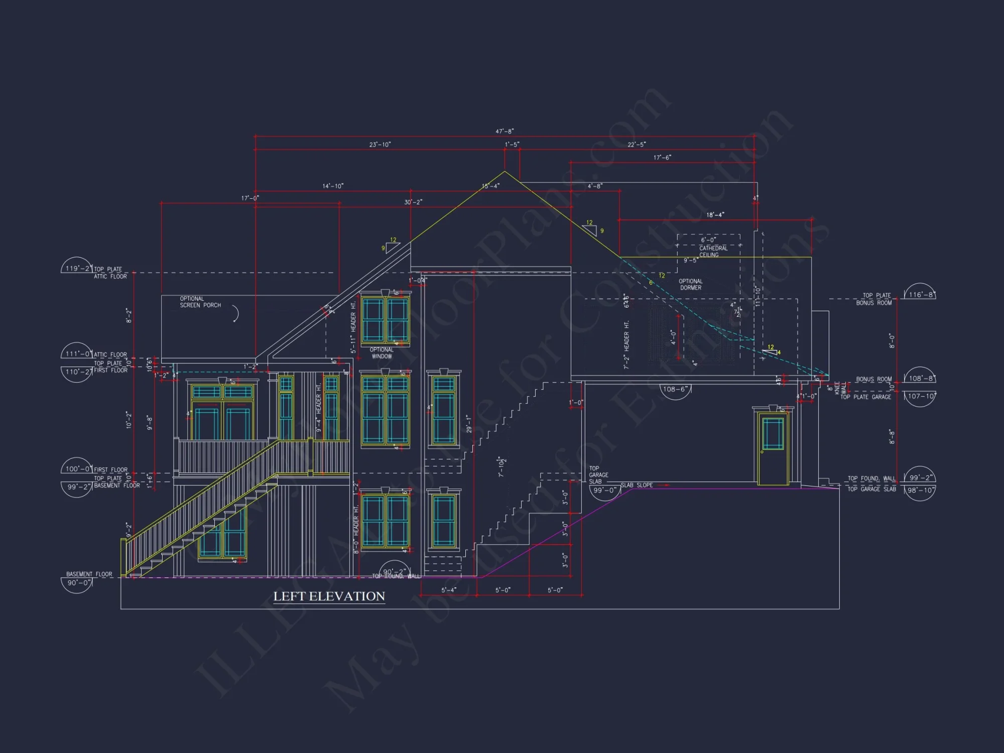 house Plan Blueprints with CAD Architecture Designs