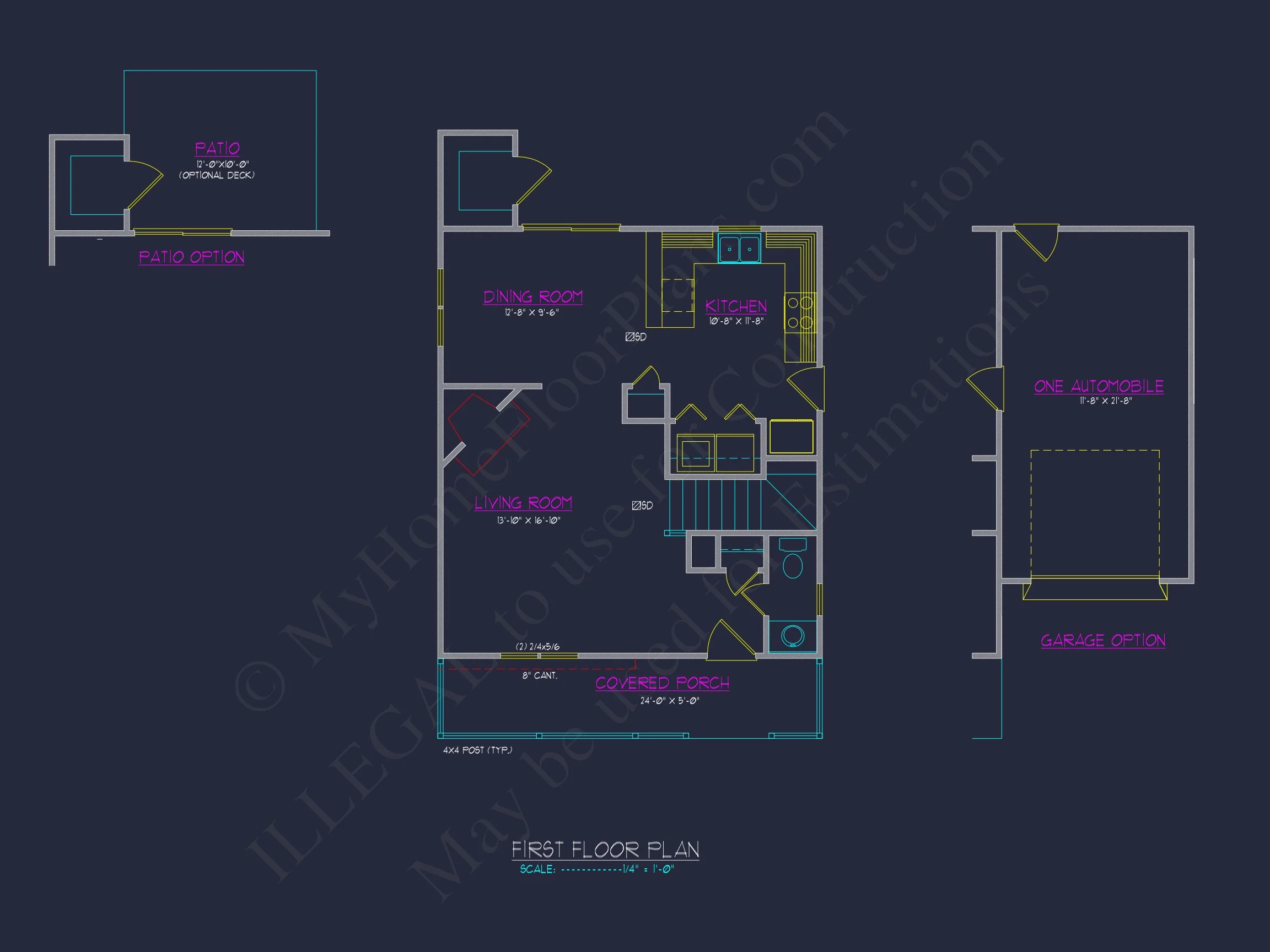 8-1474 HOUSE PLAN - Modern House Floor Plan with 2-Story CAD Blueprint Designs 6 Modern house Floor Plan with 2-Story CAD Blueprint Designs