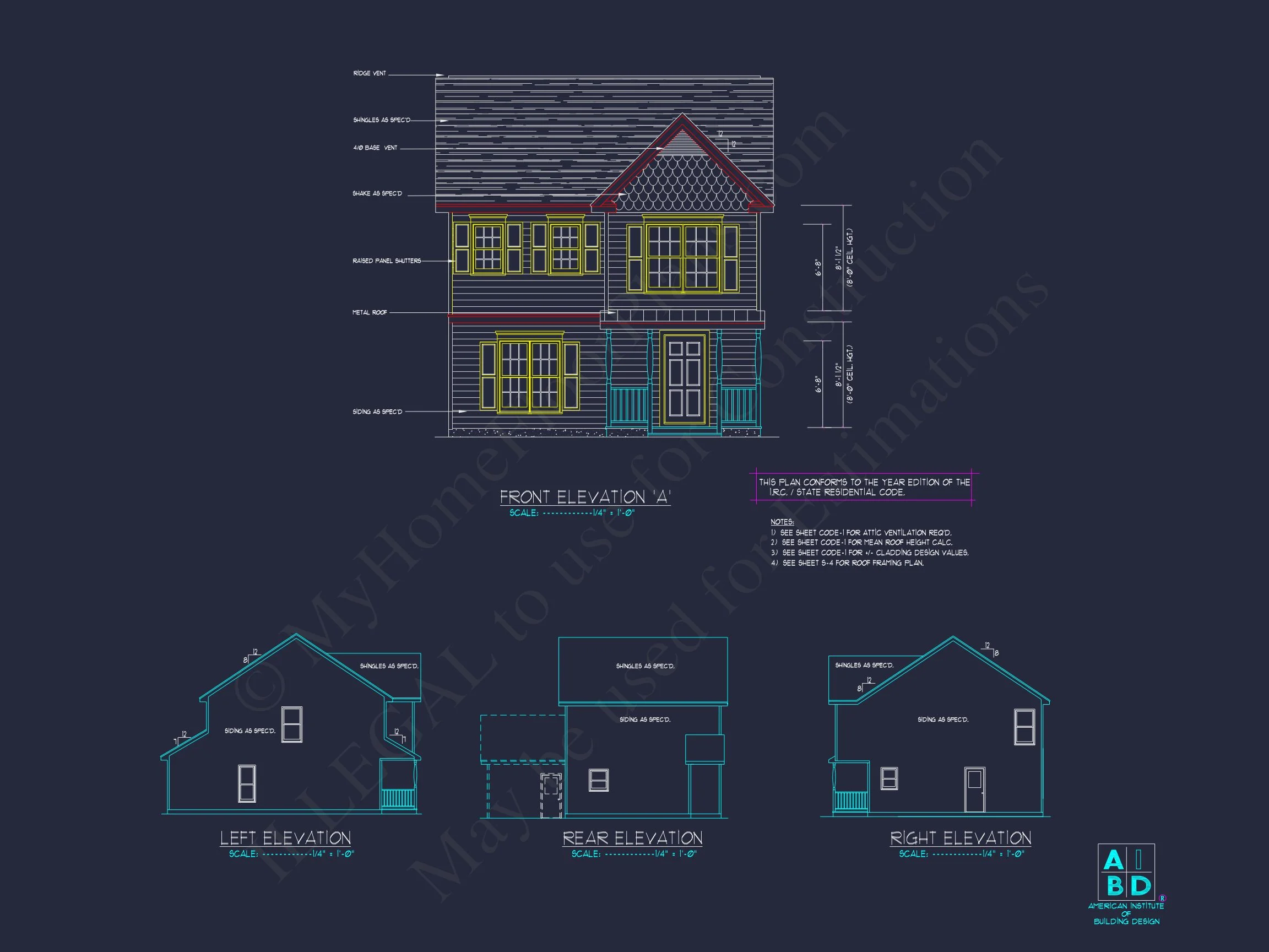 8-1474 HOUSE PLAN - Modern House Floor Plan with 2-Story CAD Blueprint Designs 3 Modern house Floor Plan with 2-Story CAD Blueprint Designs