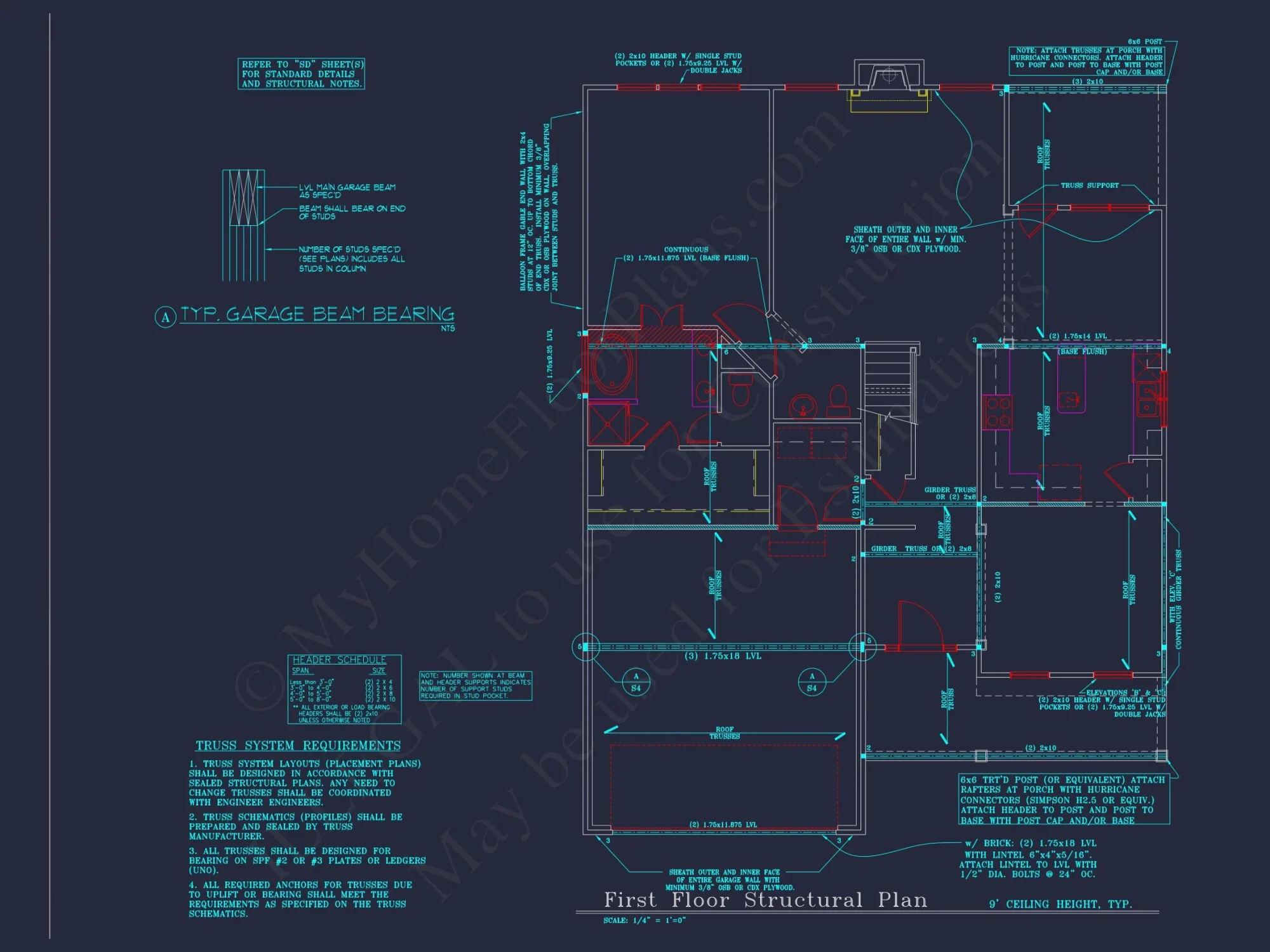 Modern Suburban house Plan with 4 Bedrooms and Spacious Layout