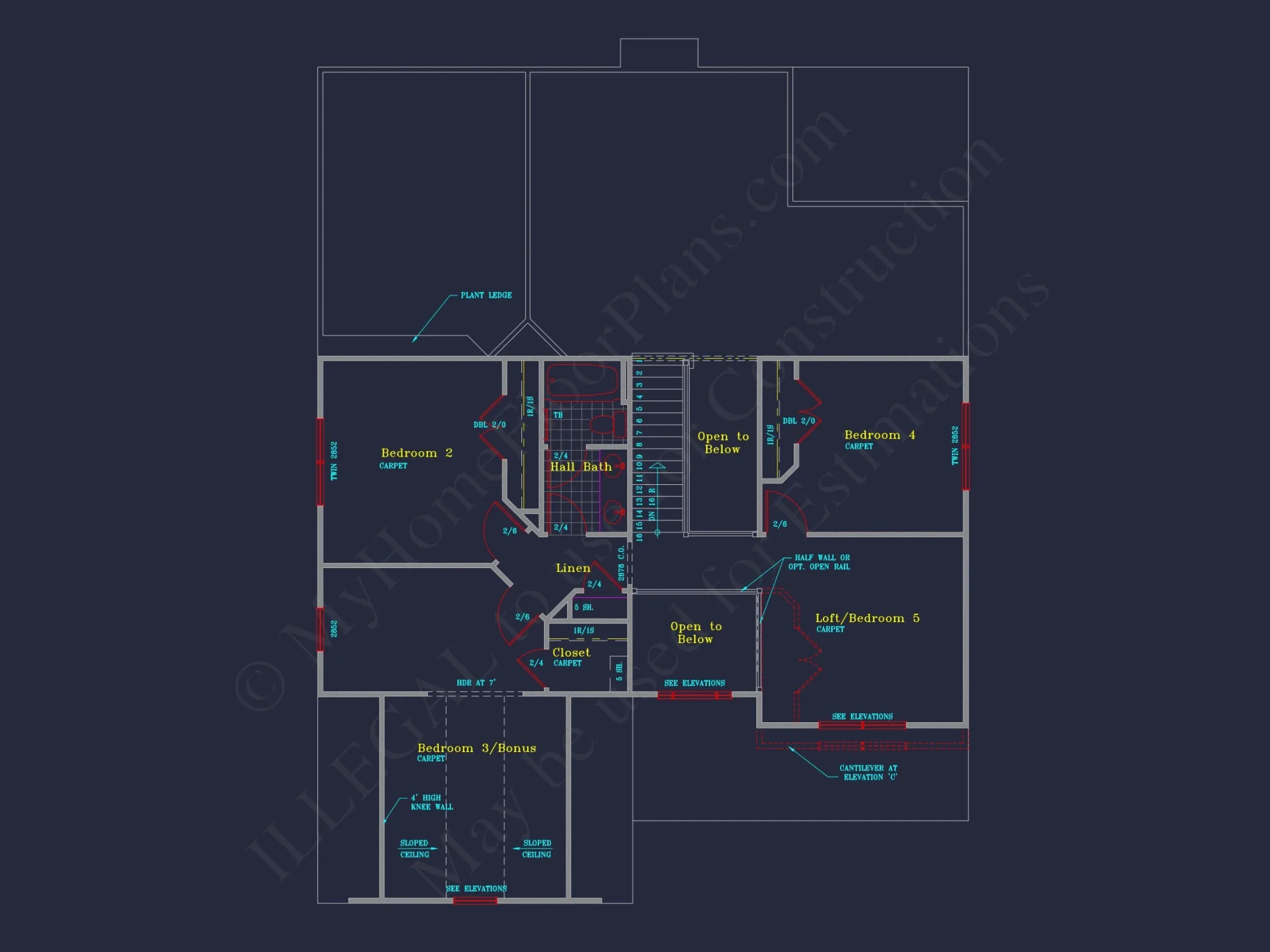 Modern Suburban house Plan with 4 Bedrooms and Spacious Layout
