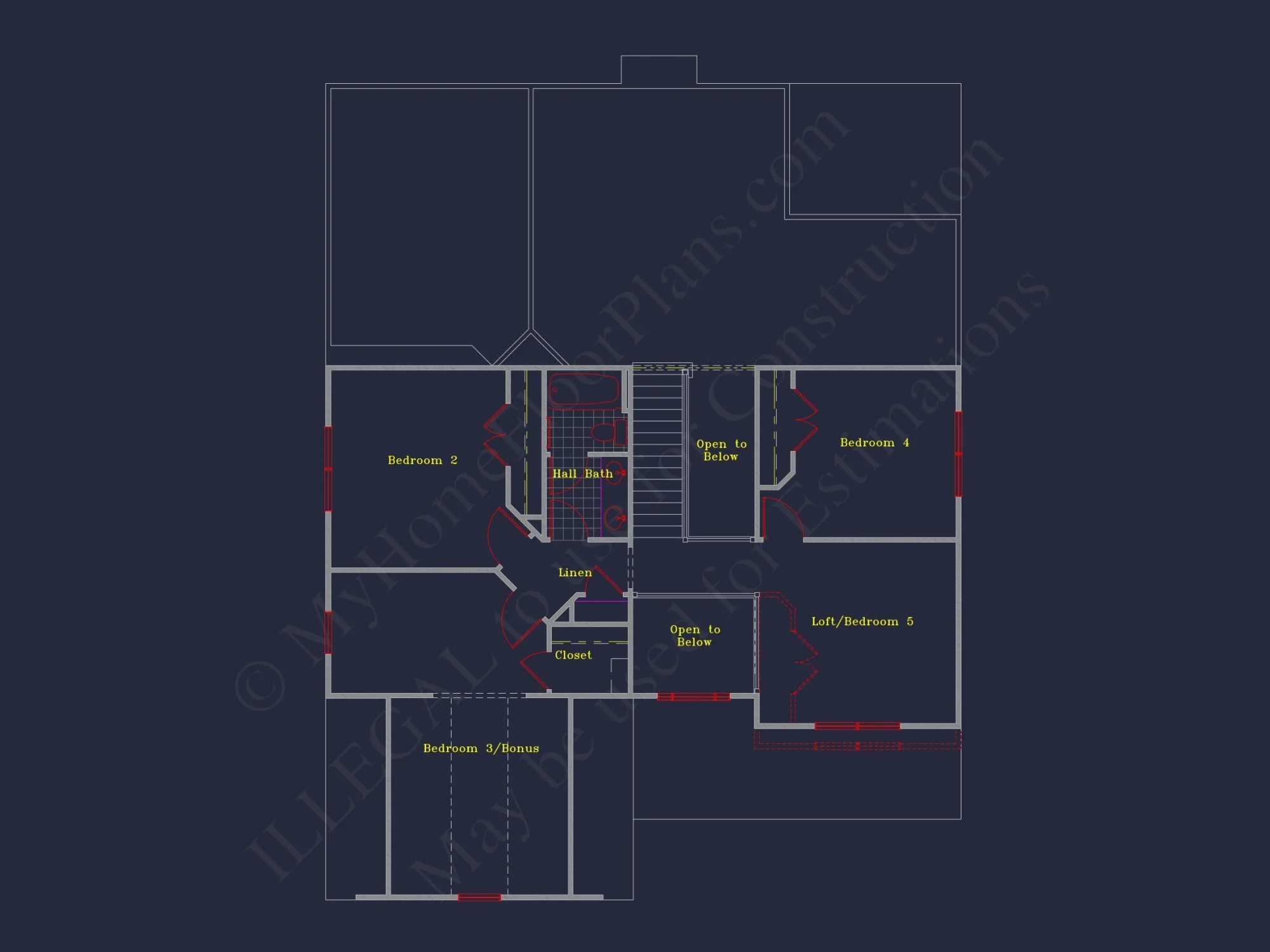 Modern Suburban house Plan with 4 Bedrooms and Spacious Layout