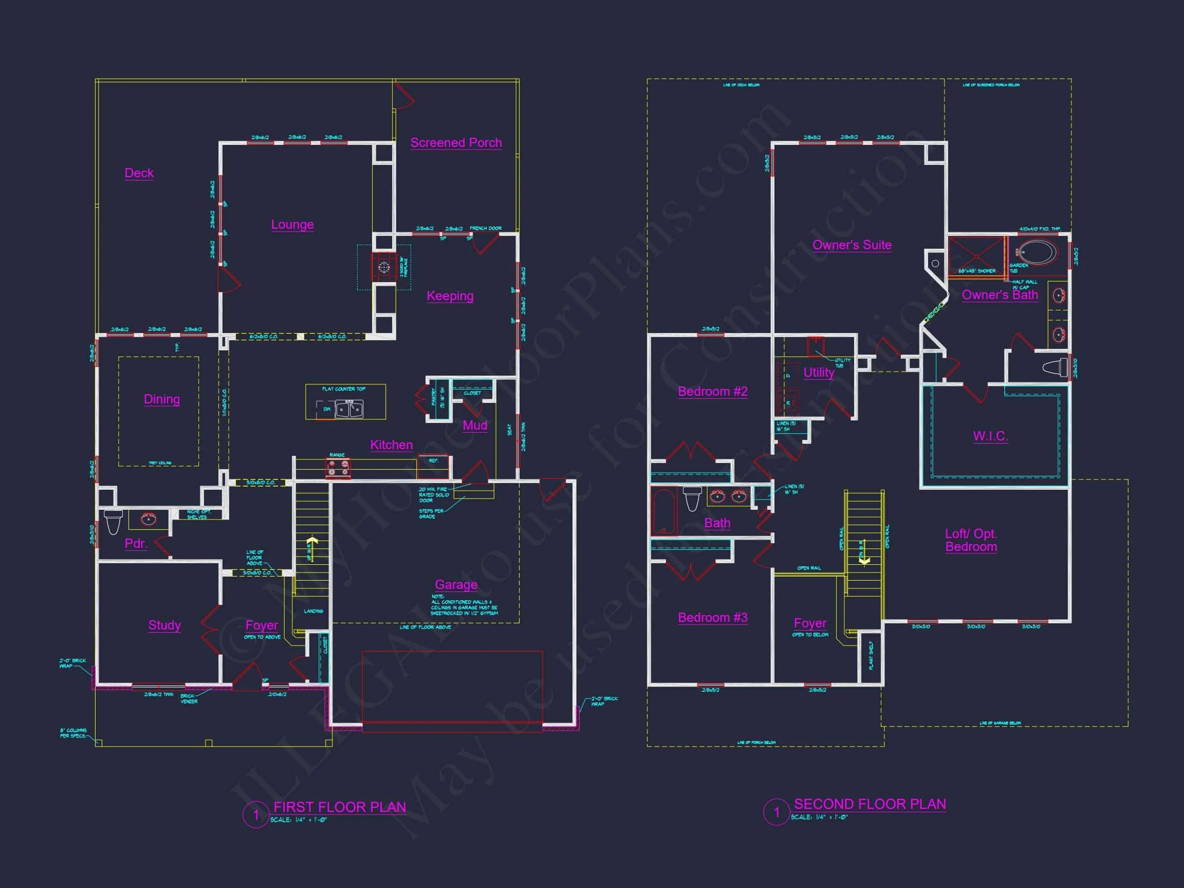 8-1307 HOUSE PLAN - Elegant 4-Bedroom House Plan with 2 Floors and CAD Designs 7 Elegant 4-Bedroom house Plan with 2 Floors and CAD Designs