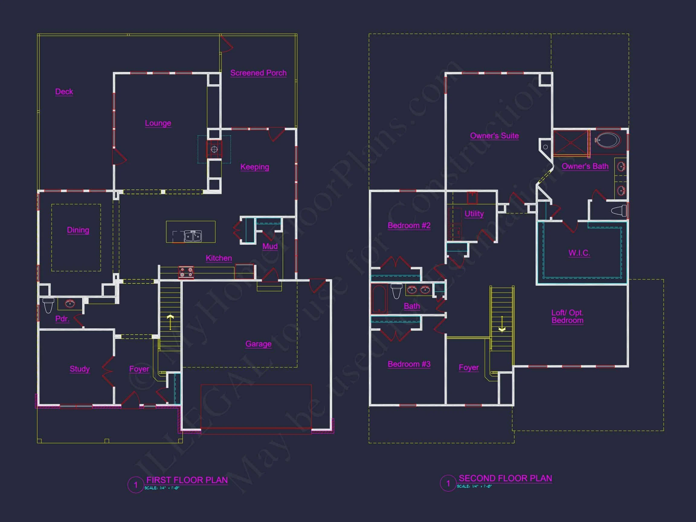 8-1307 HOUSE PLAN - Elegant 4-Bedroom House Plan with 2 Floors and CAD Designs 6 Elegant 4-Bedroom house Plan with 2 Floors and CAD Designs
