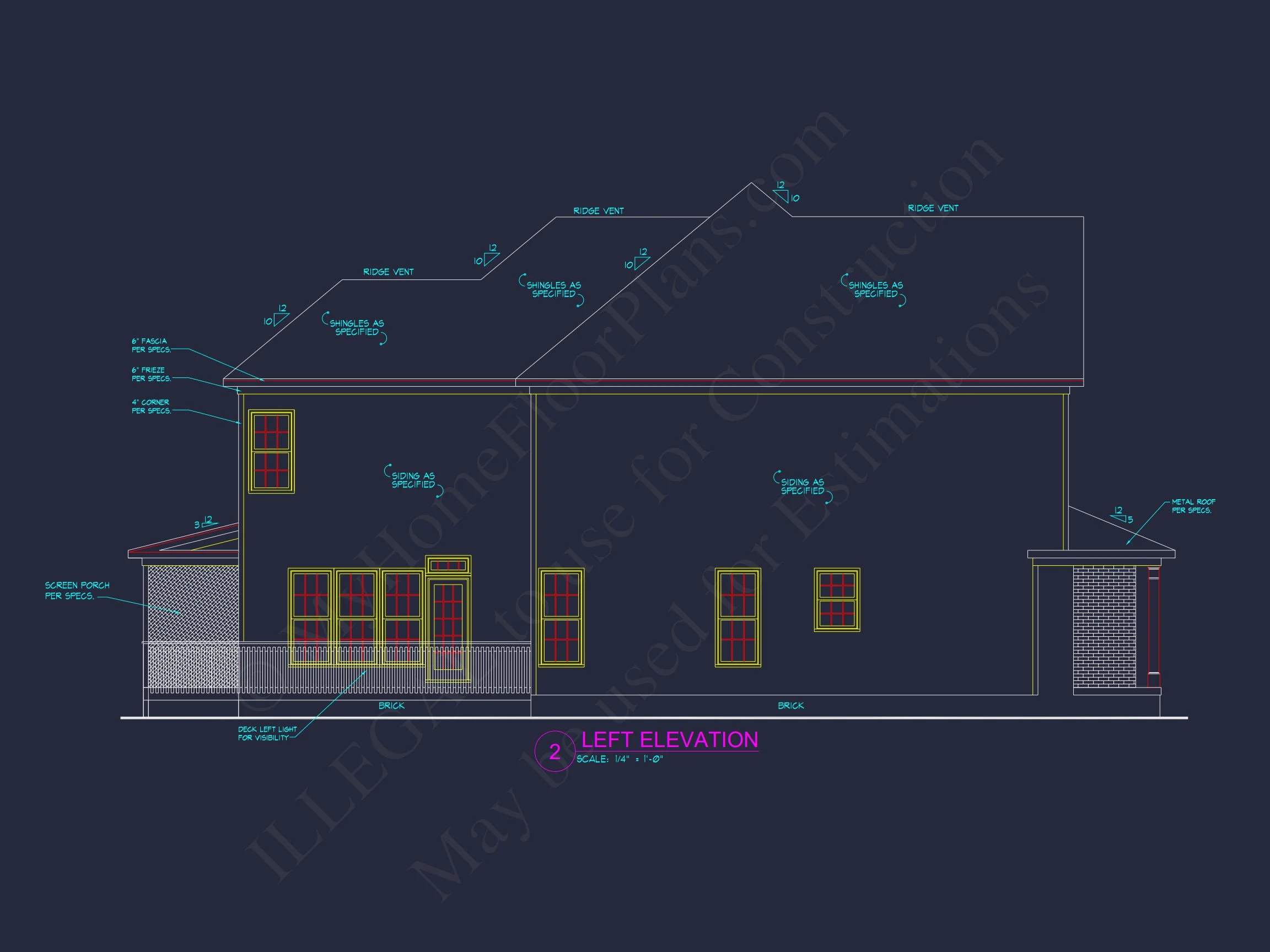 8-1307 HOUSE PLAN - Elegant 4-Bedroom House Plan with 2 Floors and CAD Designs 5 Elegant 4-Bedroom house Plan with 2 Floors and CAD Designs