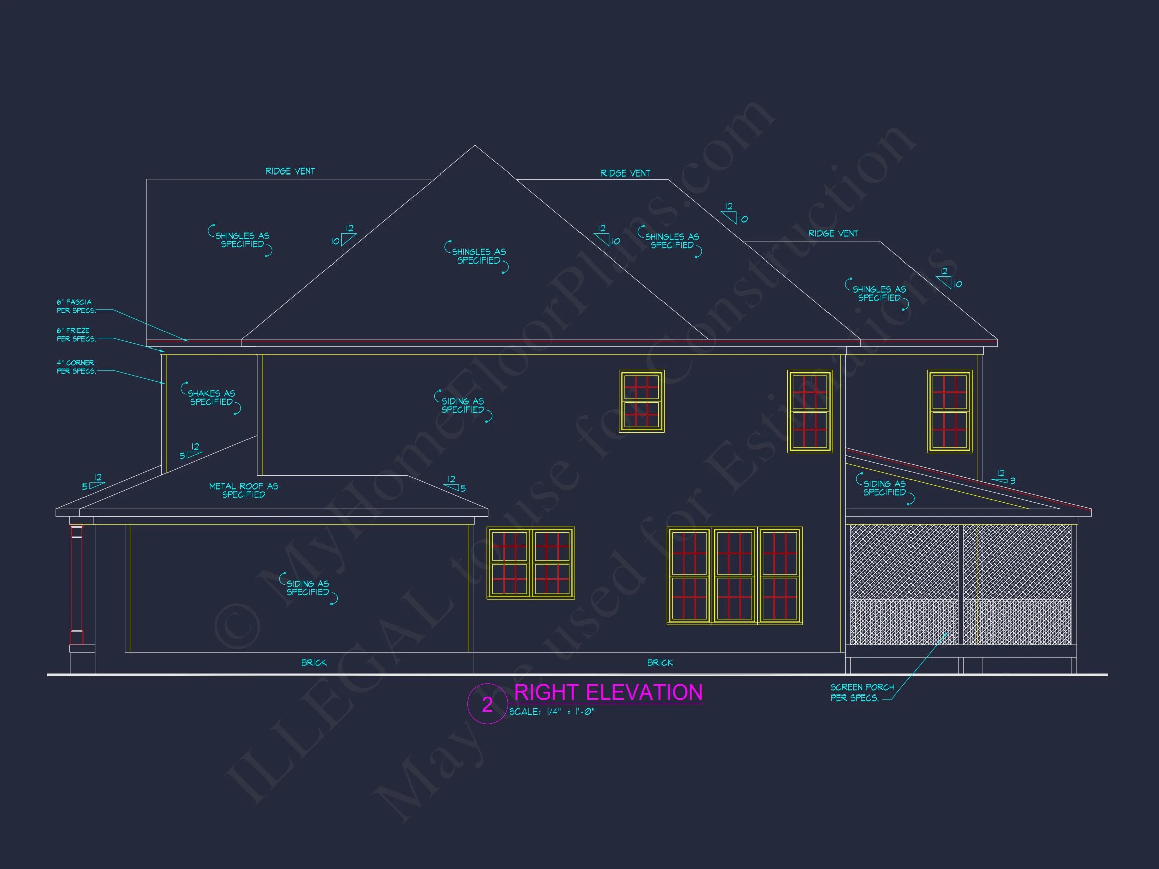 8-1307 HOUSE PLAN - Elegant 4-Bedroom House Plan with 2 Floors and CAD Designs 3 Elegant 4-Bedroom house Plan with 2 Floors and CAD Designs