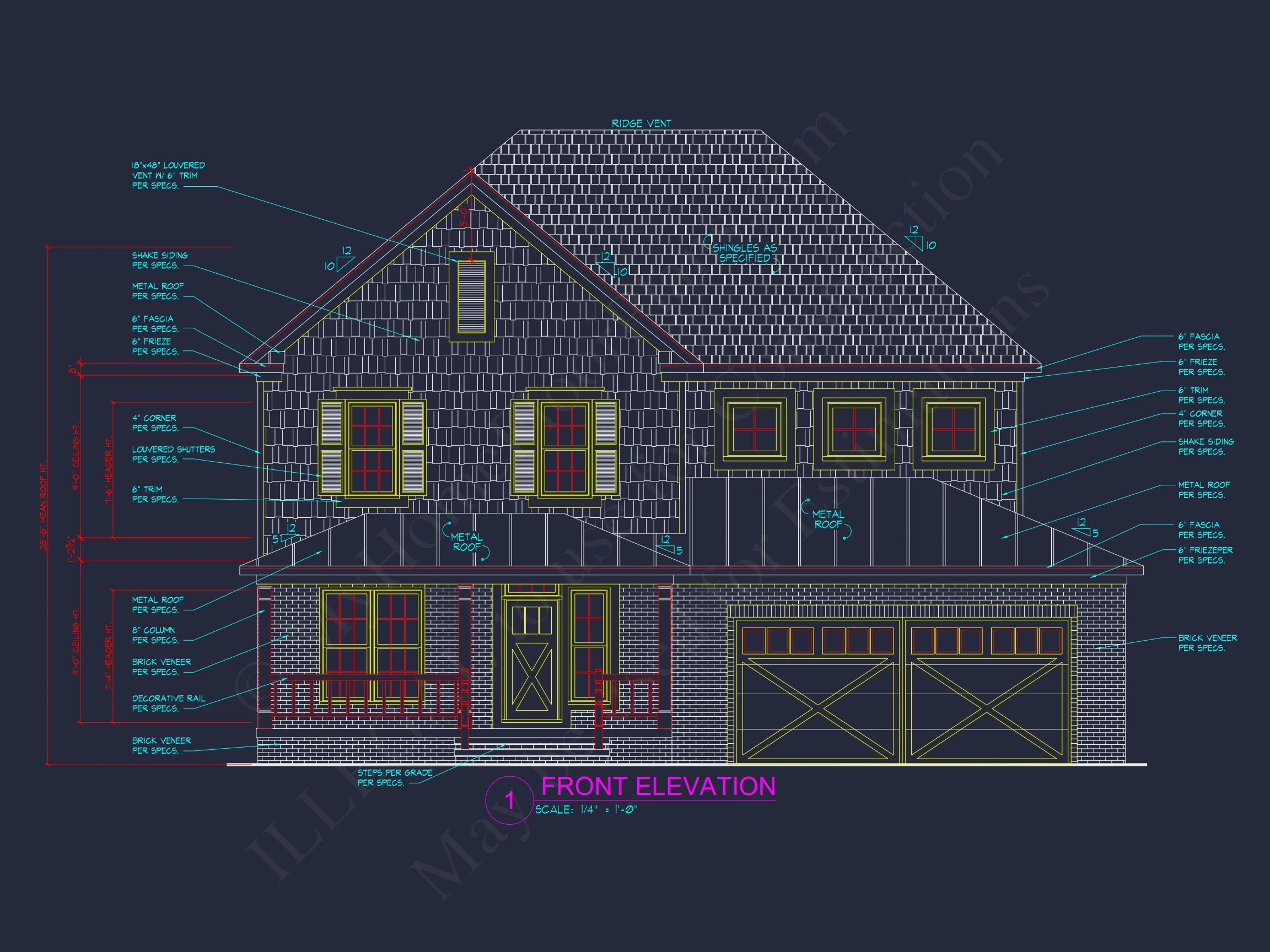8-1307 HOUSE PLAN - Elegant 4-Bedroom House Plan with 2 Floors and CAD Designs 2 Elegant 4-Bedroom house Plan with 2 Floors and CAD Designs