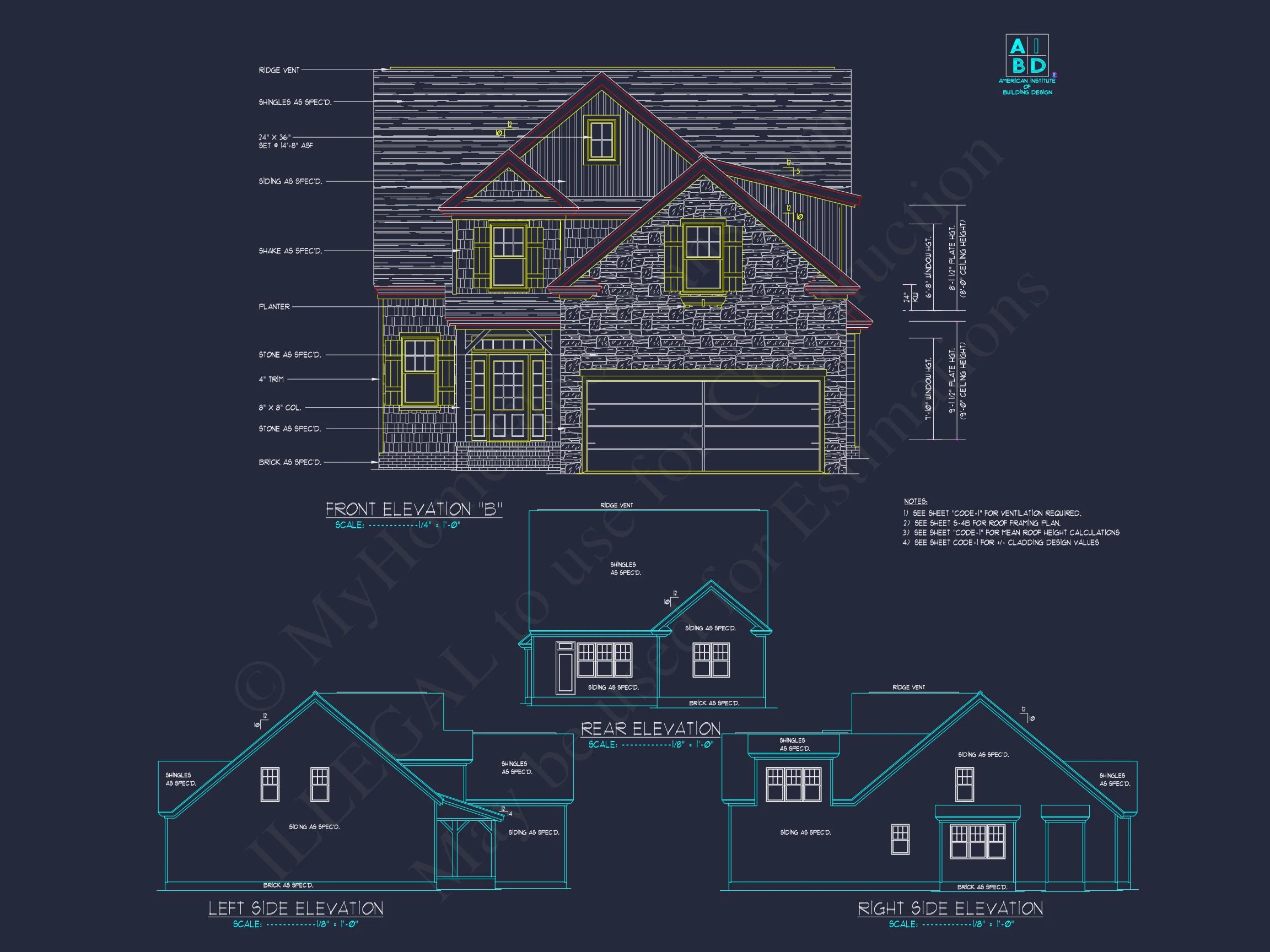 8-1279 HOUSE PLAN - Craftsman House Plan with Open Floor Design & CAD Blueprint 3 Craftsman house Plan with Open Floor Design & CAD Blueprint