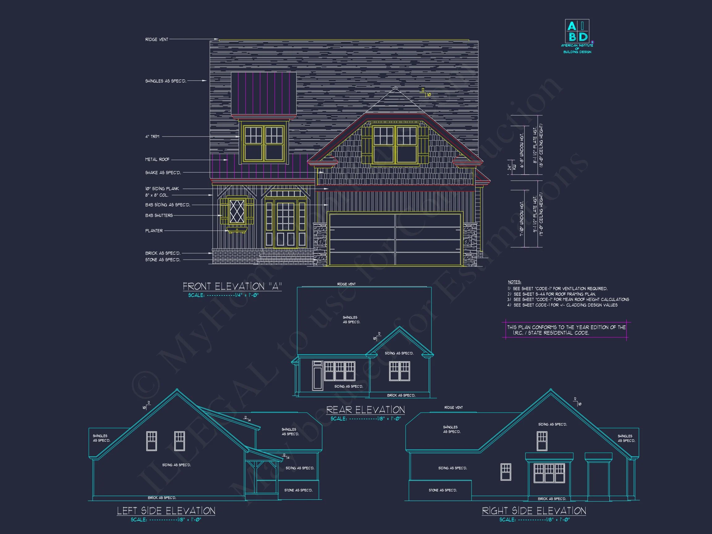 8-1279 HOUSE PLAN - Craftsman House Plan with Open Floor Design & CAD Blueprint 2 Craftsman house Plan with Open Floor Design & CAD Blueprint
