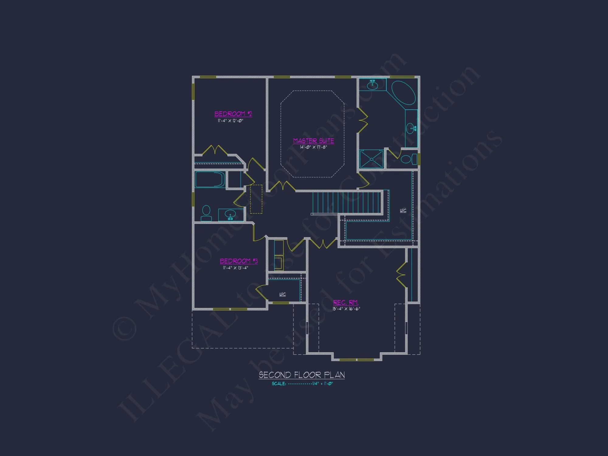 Modern Craftsman house Plan with 2 Floors and CAD Designs