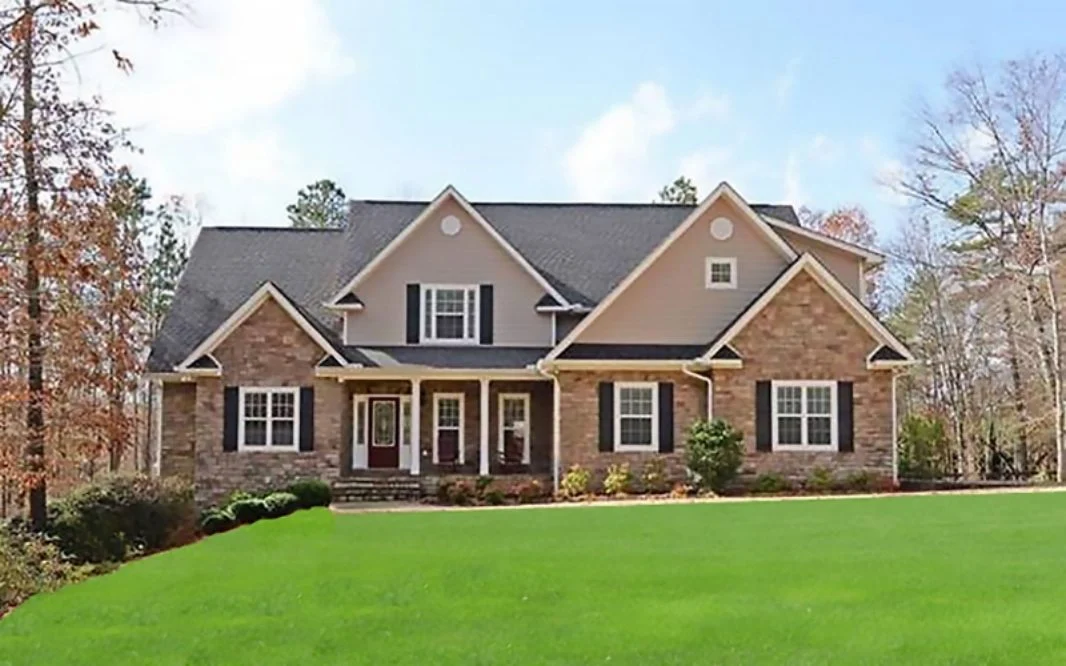 8-1244 HOUSE PLAN - 3 Bed • 2.5 Bath • 2,460 Sq Ft New American Home Plan—bonus room, porches, 2-car garage 5 Elegant 2-Story house Plan with CAD Designs and Floor Blueprint