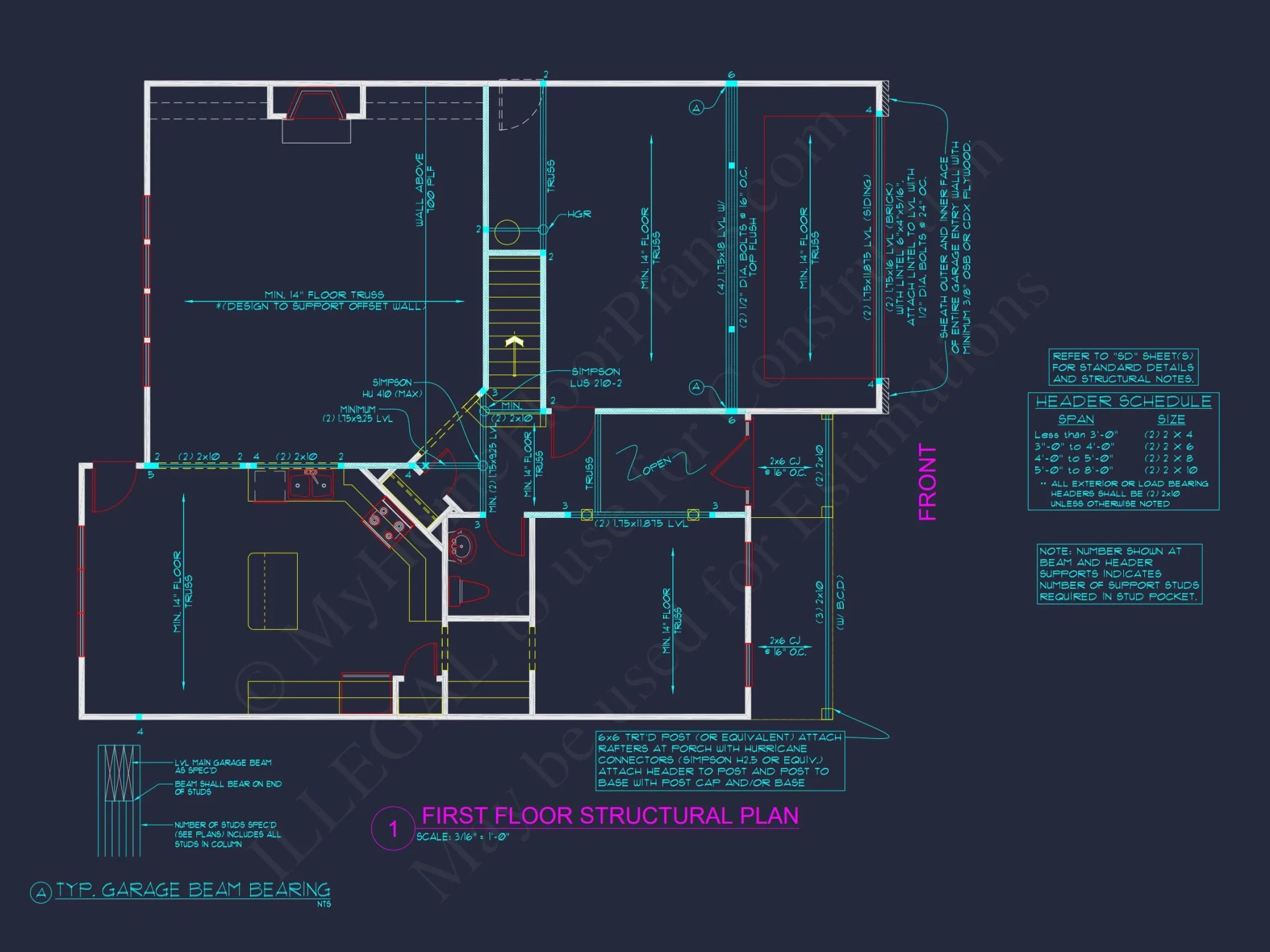 Elegant house Plan with 2-Story CAD Floor Designs and Blueprint