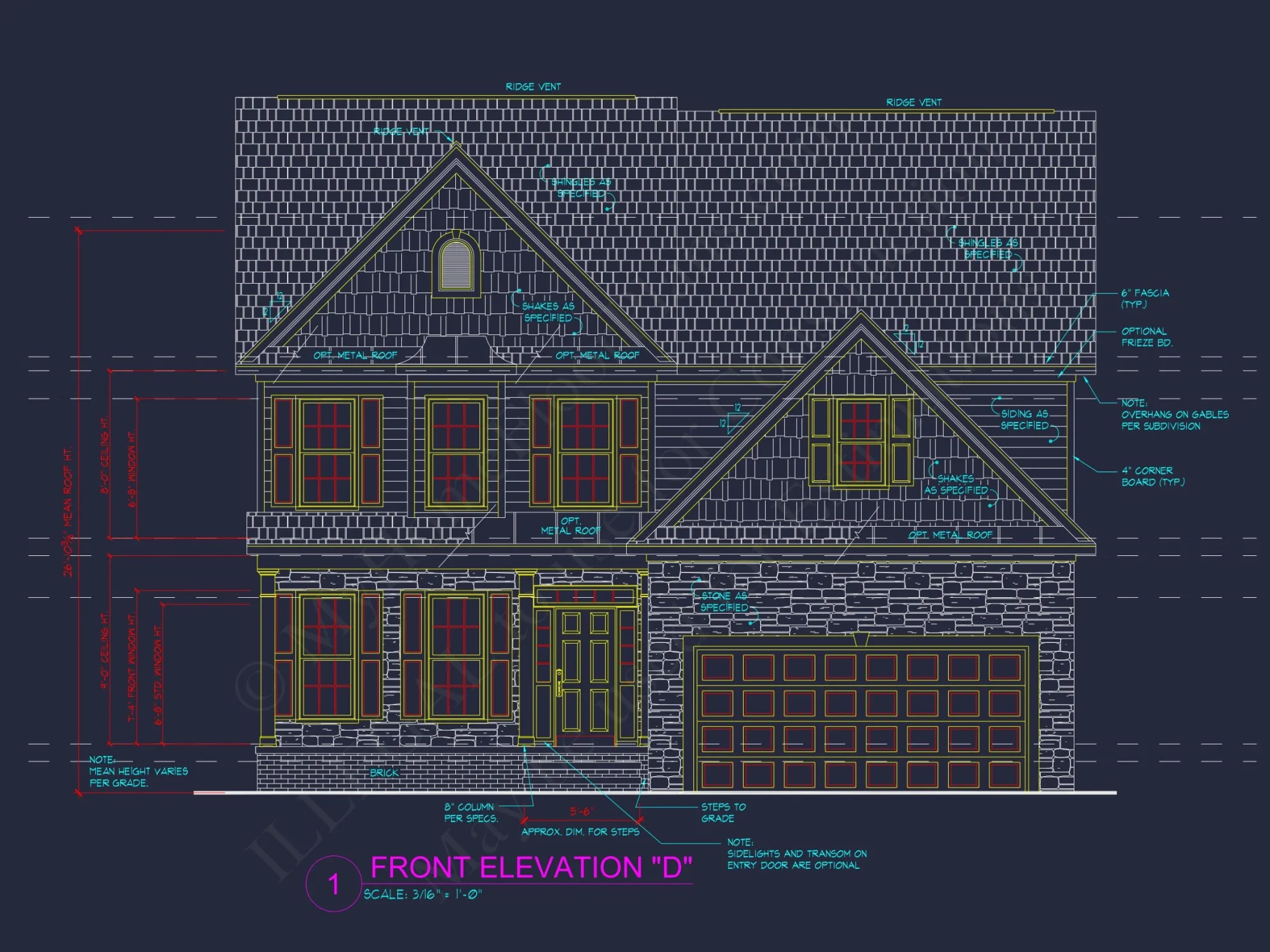 Elegant house Plan with 2-Story CAD Floor Designs and Blueprint