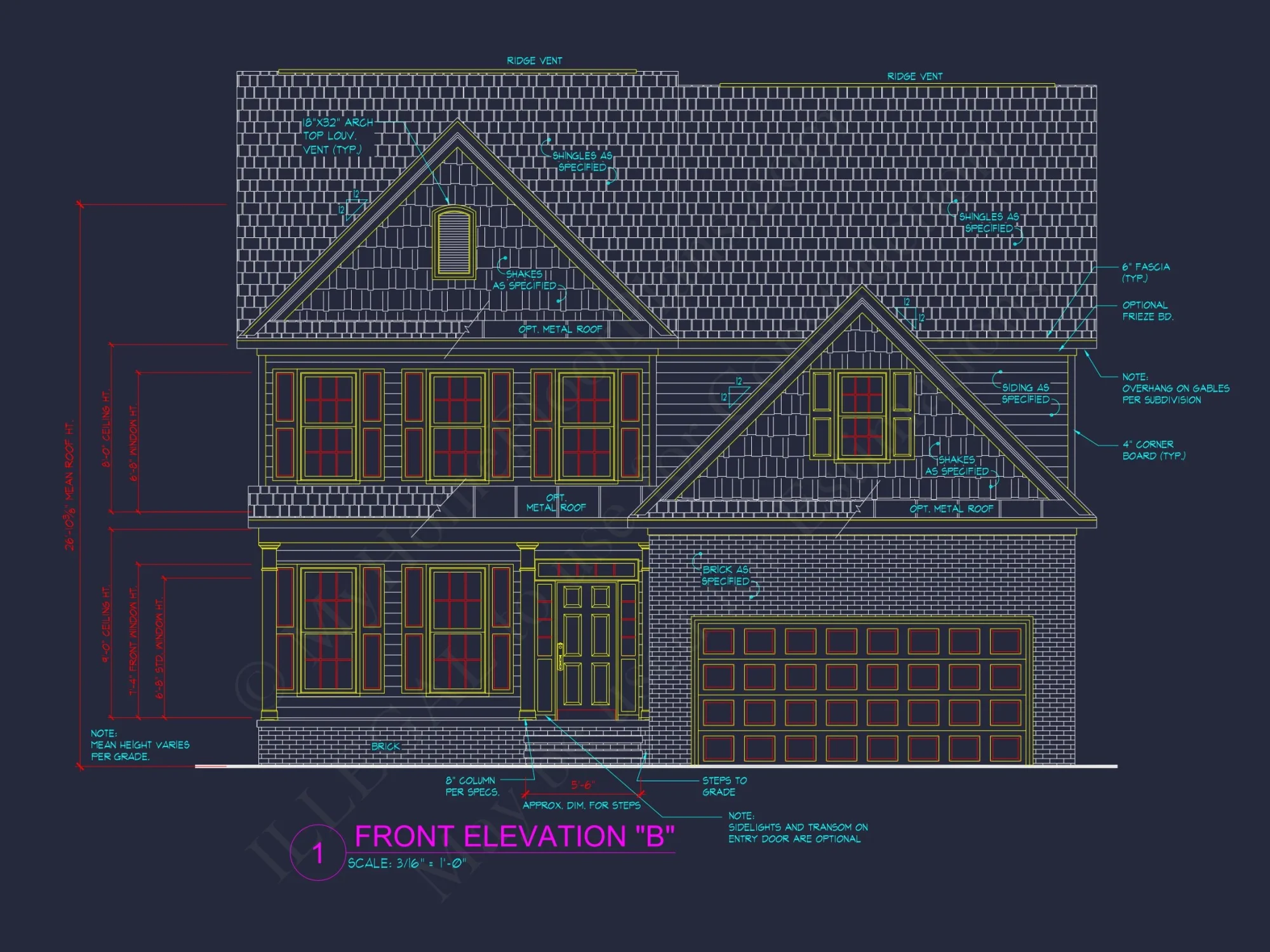 Elegant house Plan with 2-Story CAD Floor Designs and Blueprint