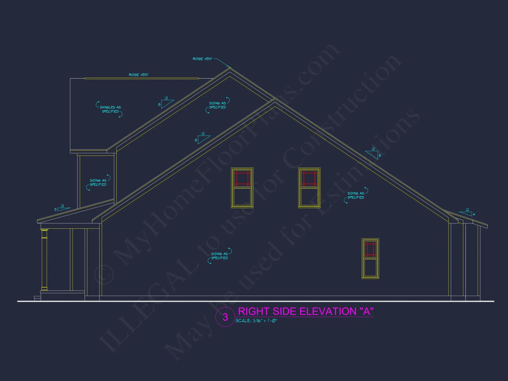 Dream house Plan: 2-Story Blueprint with 4 Beds and 2.5 Baths