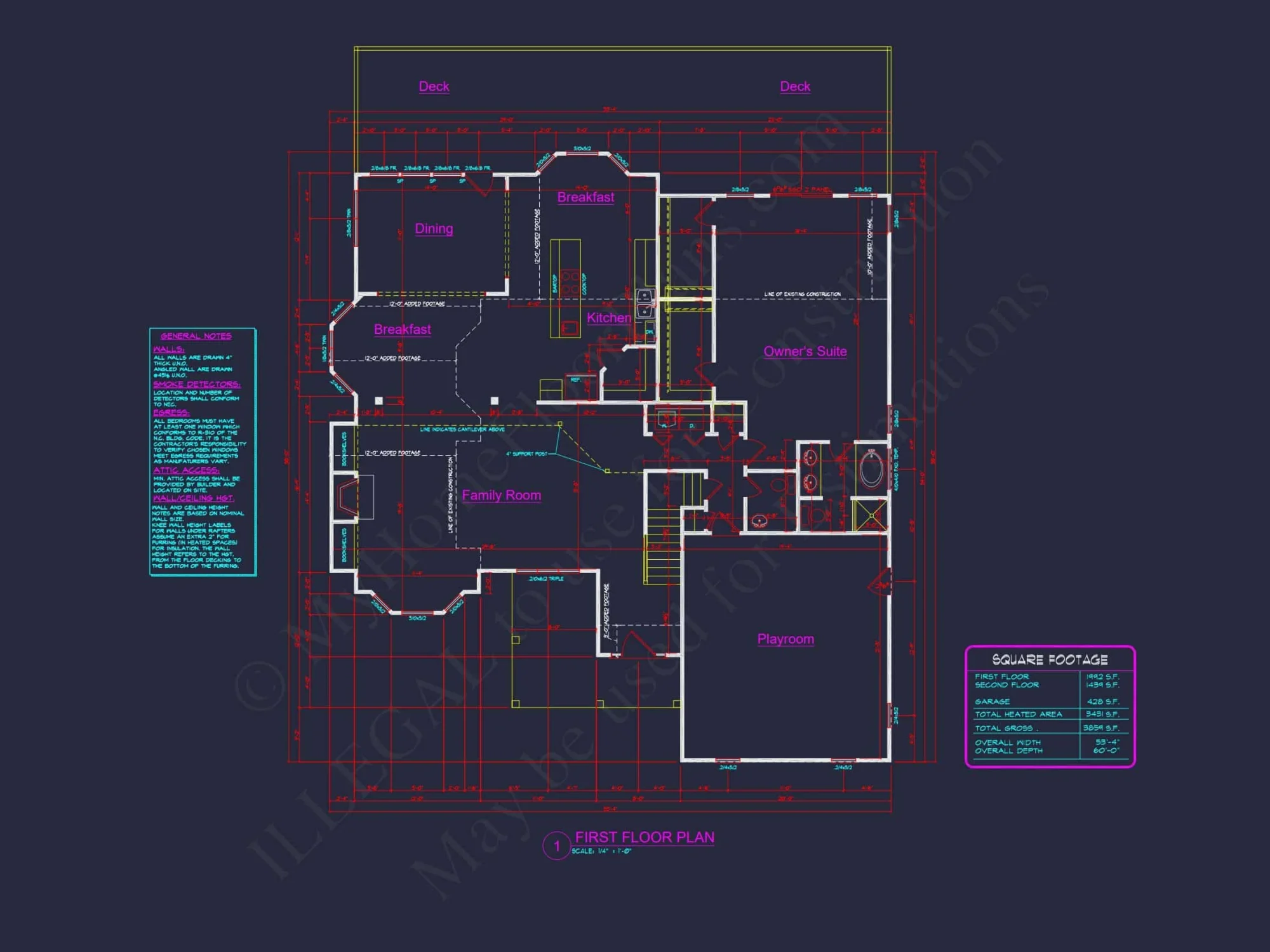 Craftsman house Plan with Spacious Floor Plan and CAD Blueprint